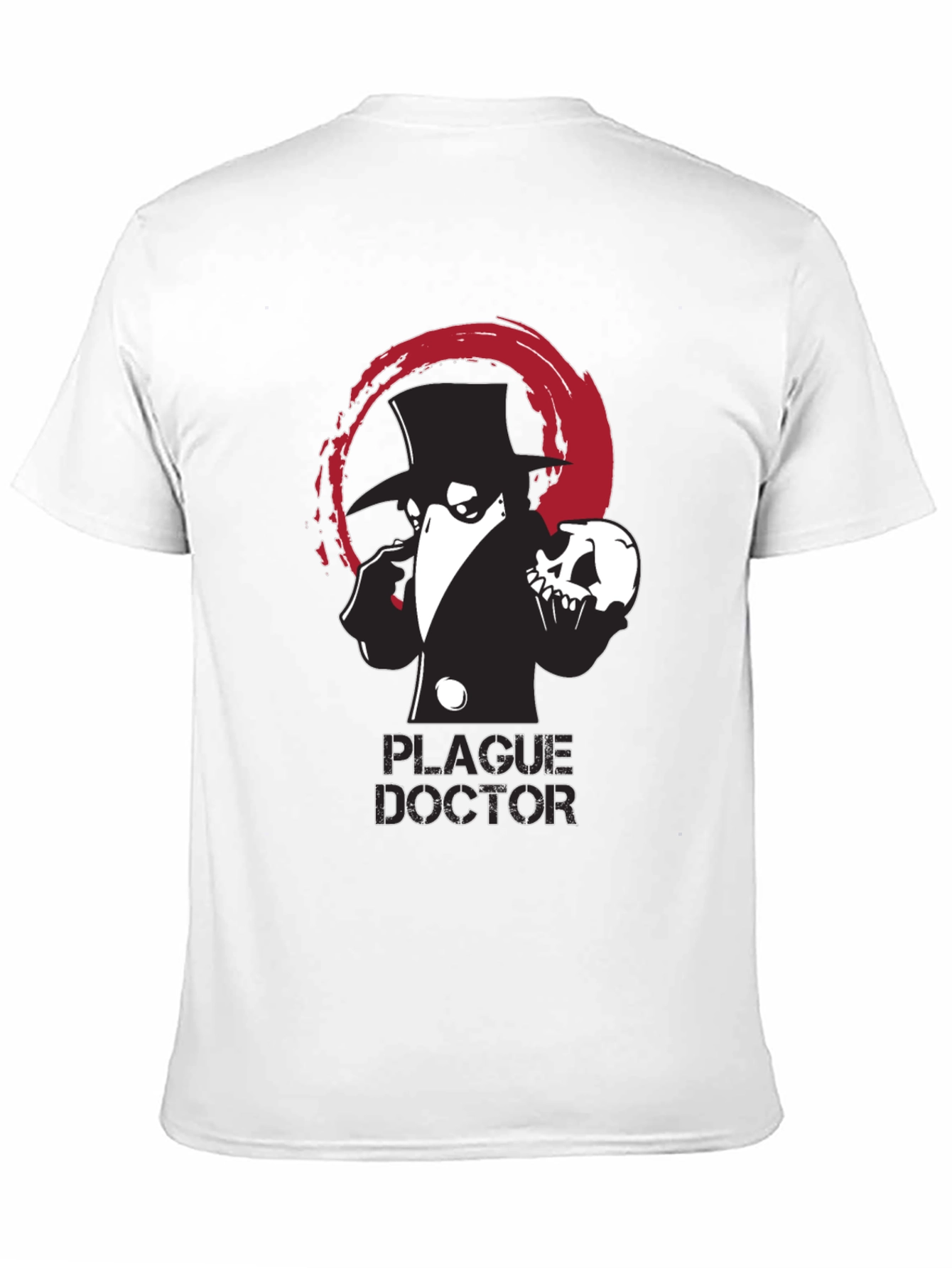 Plague Doctor Graphic Tee - Black Cotton T-Shirt