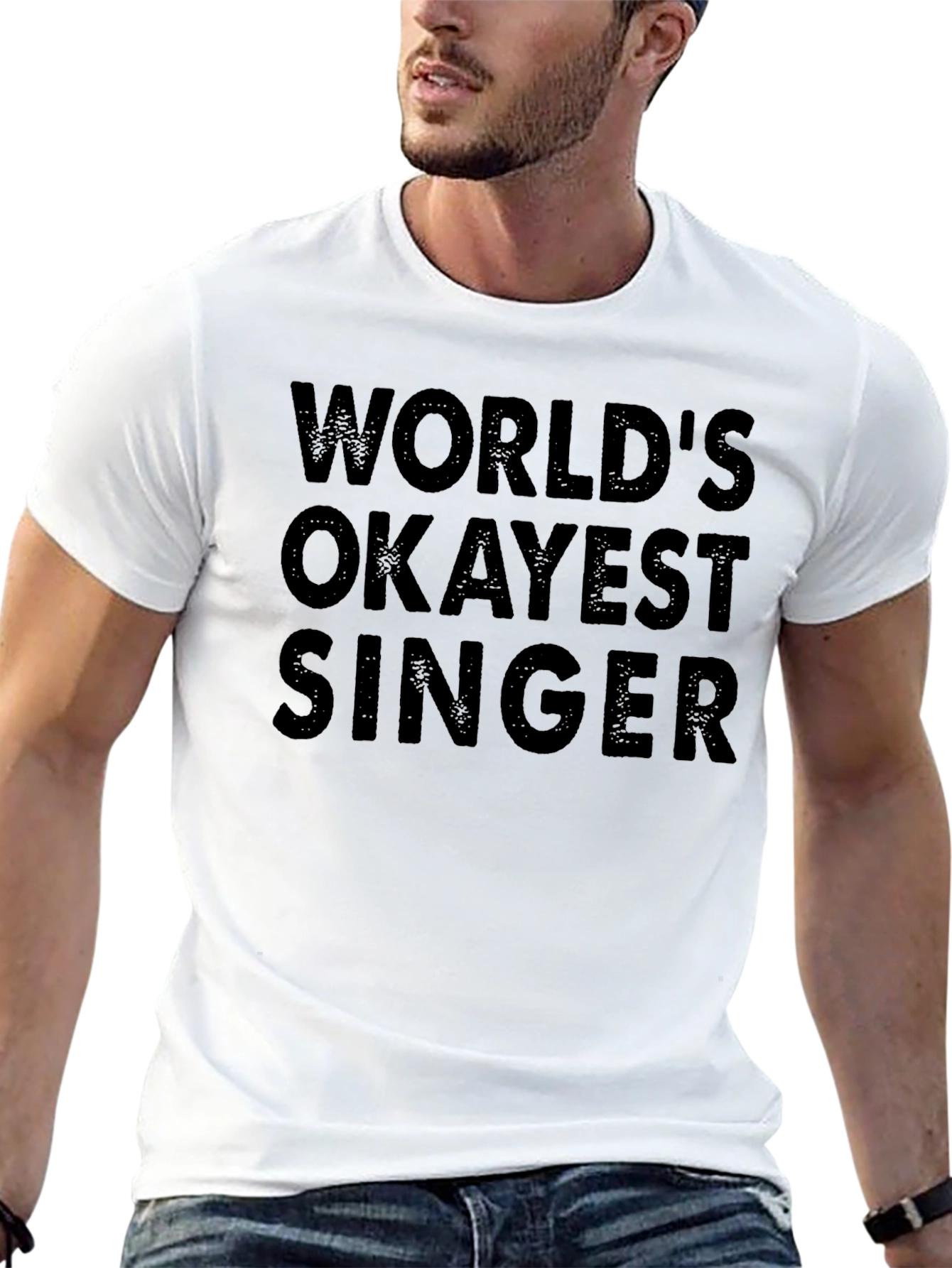 Worlds Okayest Singer Black T-Shirt