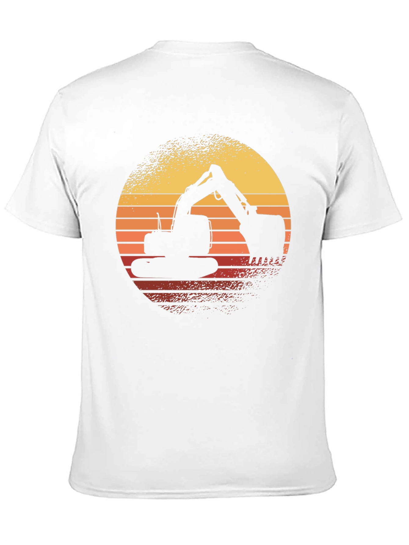Excavator Sunset Graphic Tee - Construction Shirt