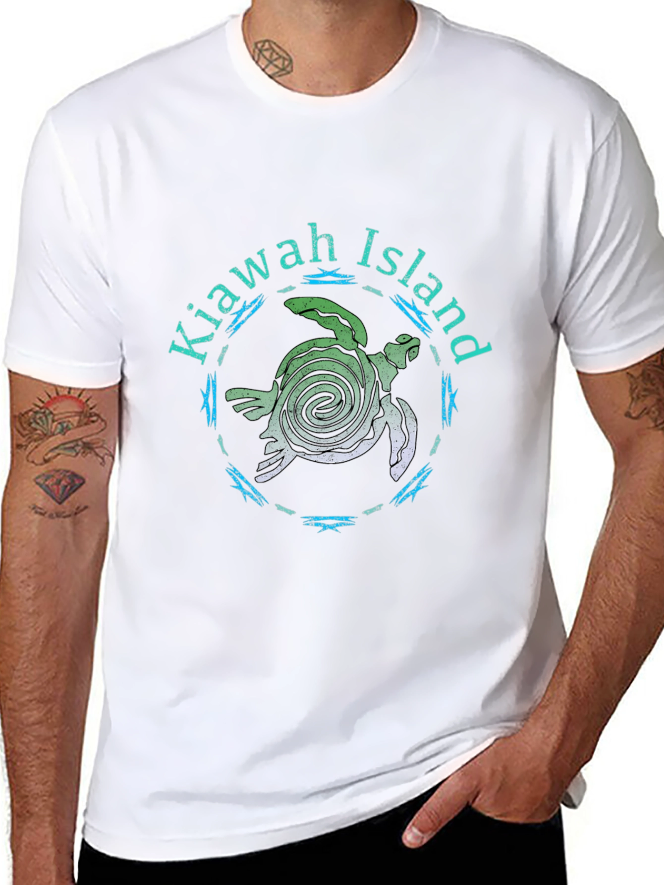Kiawah Island Turtle Tee - Black Graphic T-Shirt