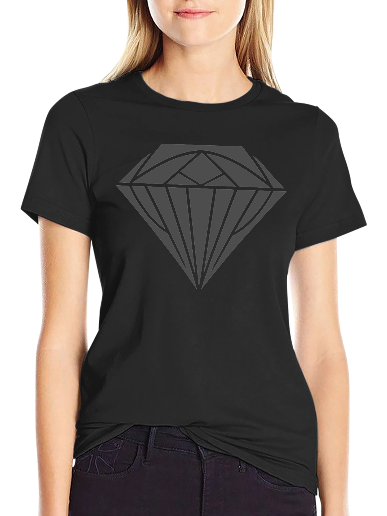 Mens Black Diamond Graphic T-Shirt