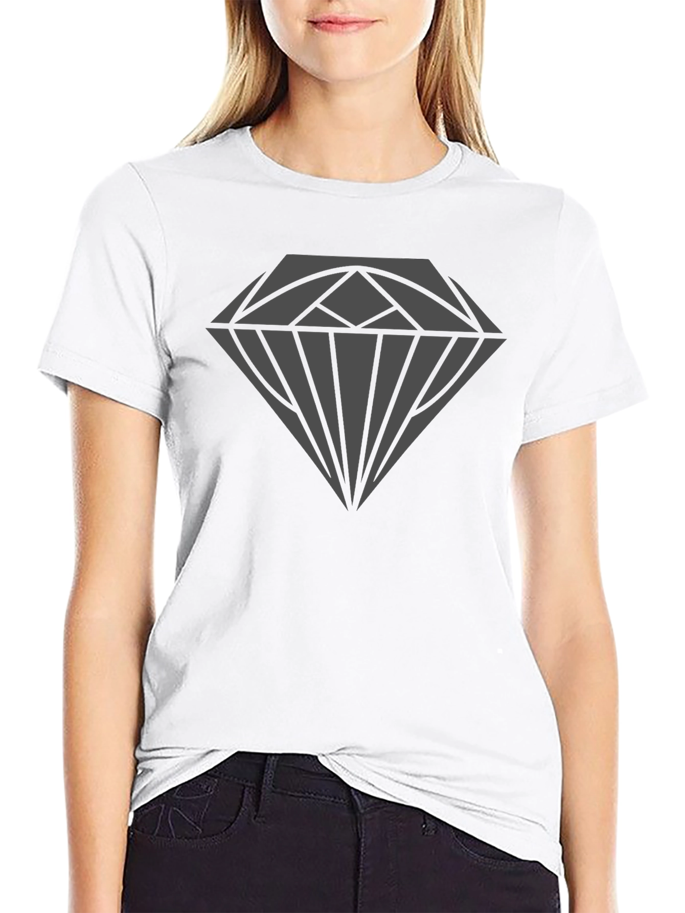Mens Black Diamond Graphic T-Shirt