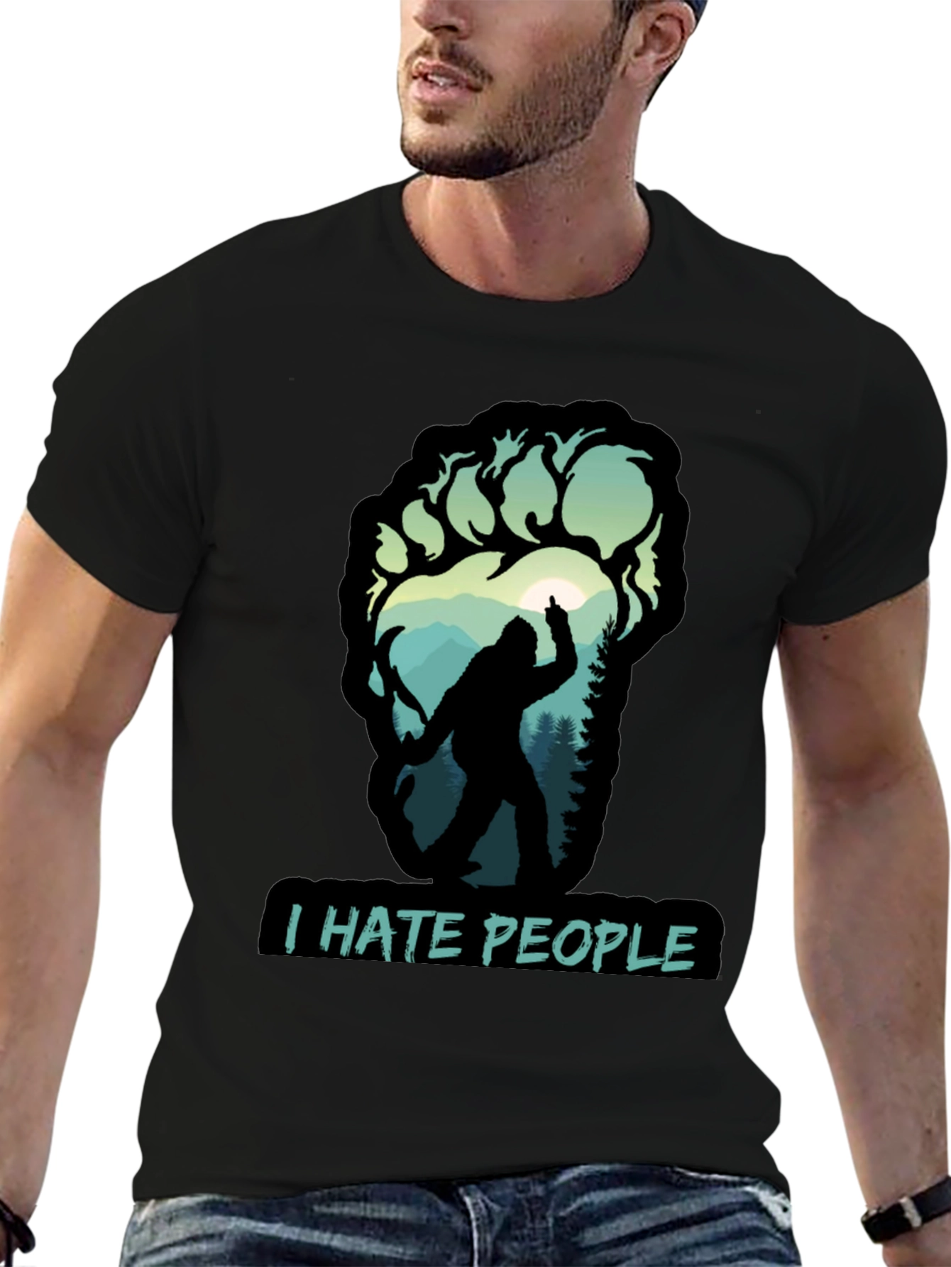 I Hate People Bigfoot T-Shirt