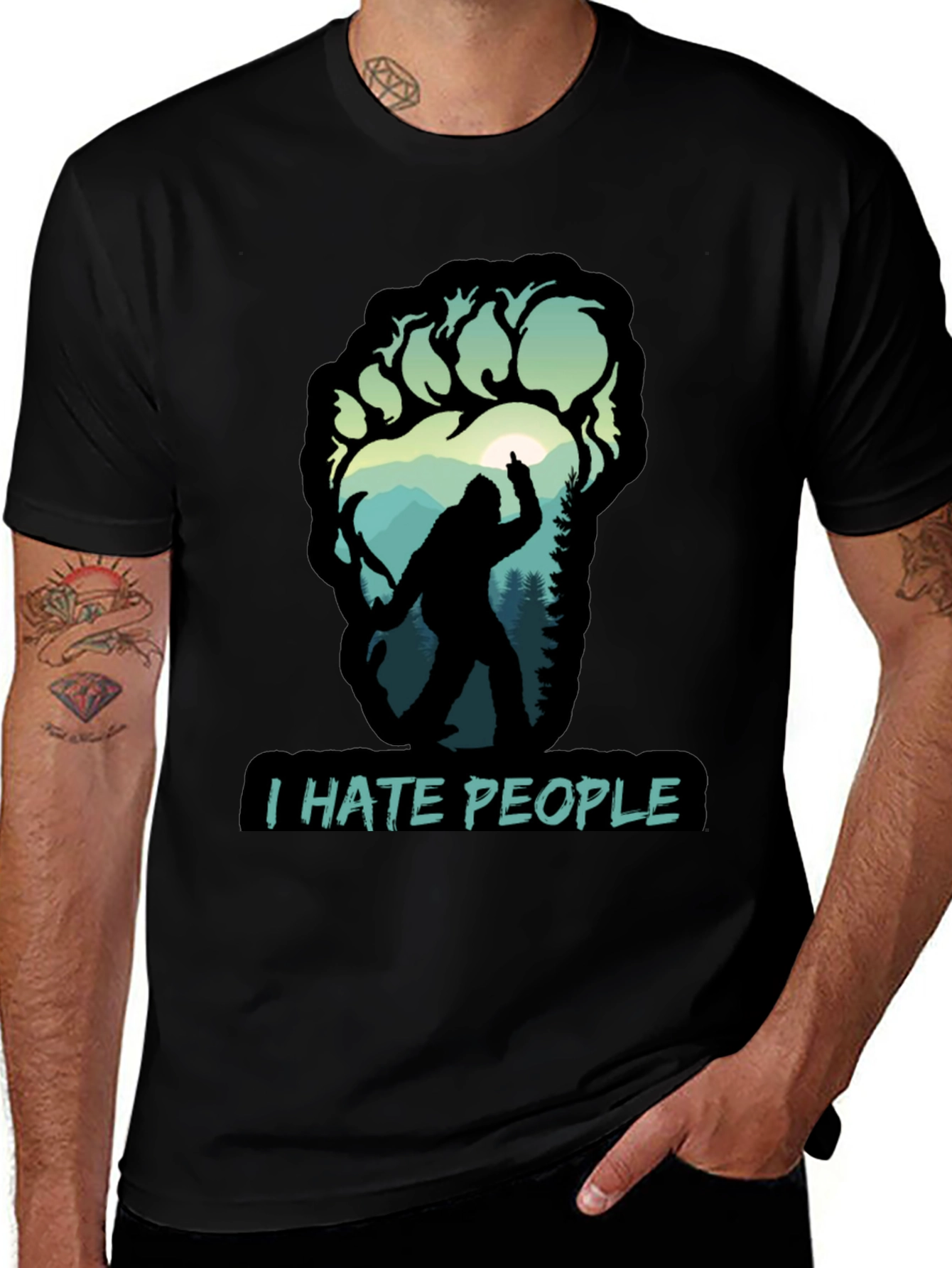 I Hate People Bigfoot T-Shirt