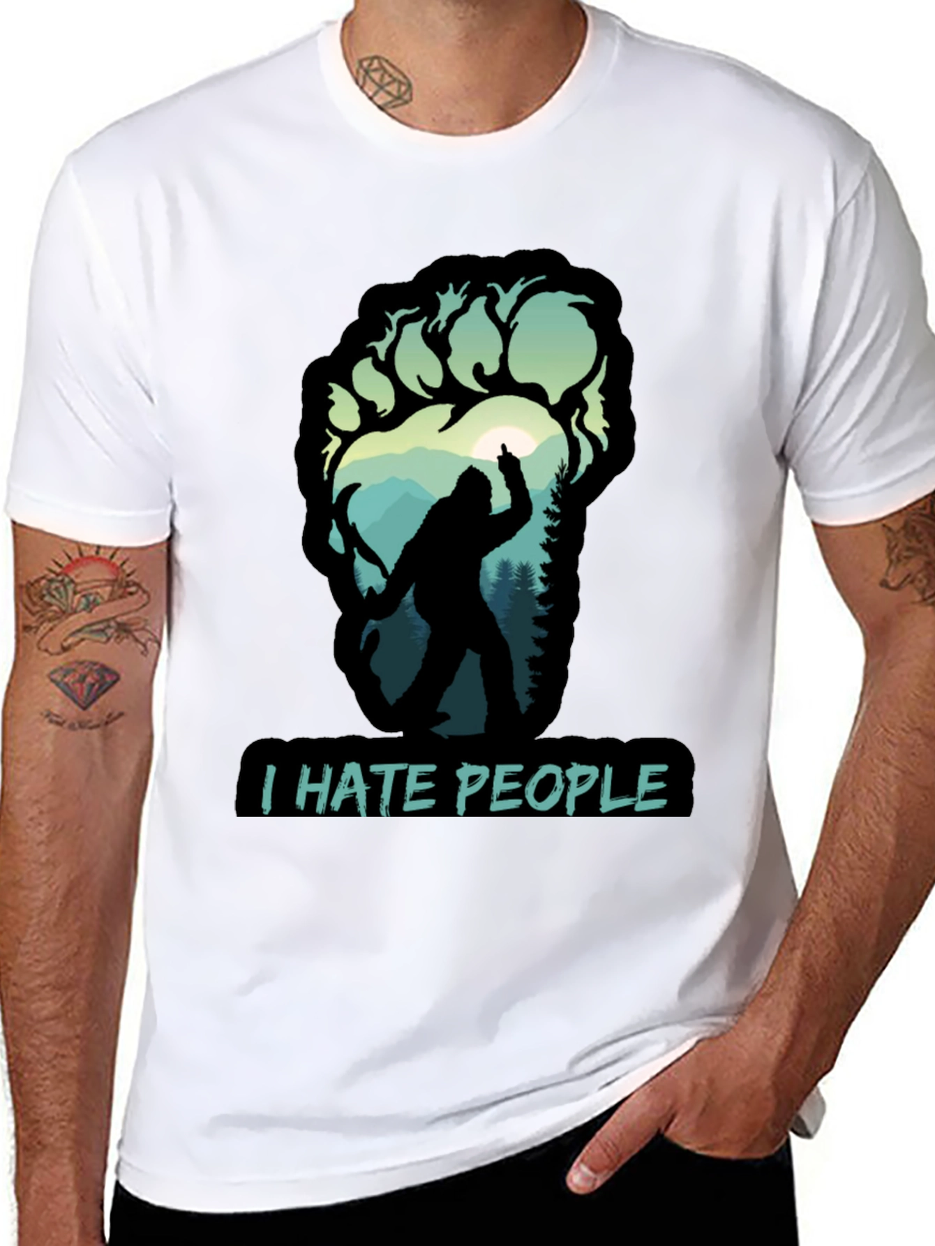 I Hate People Bigfoot T-Shirt