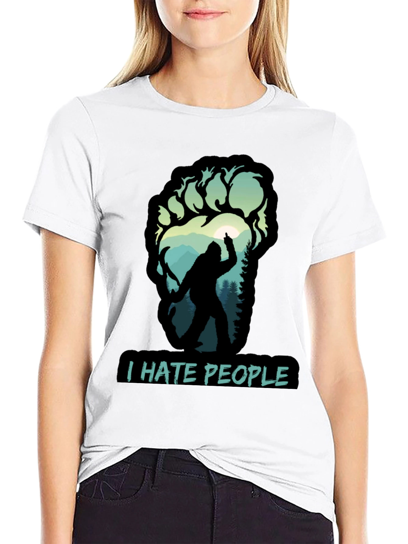 I Hate People Bigfoot T-Shirt