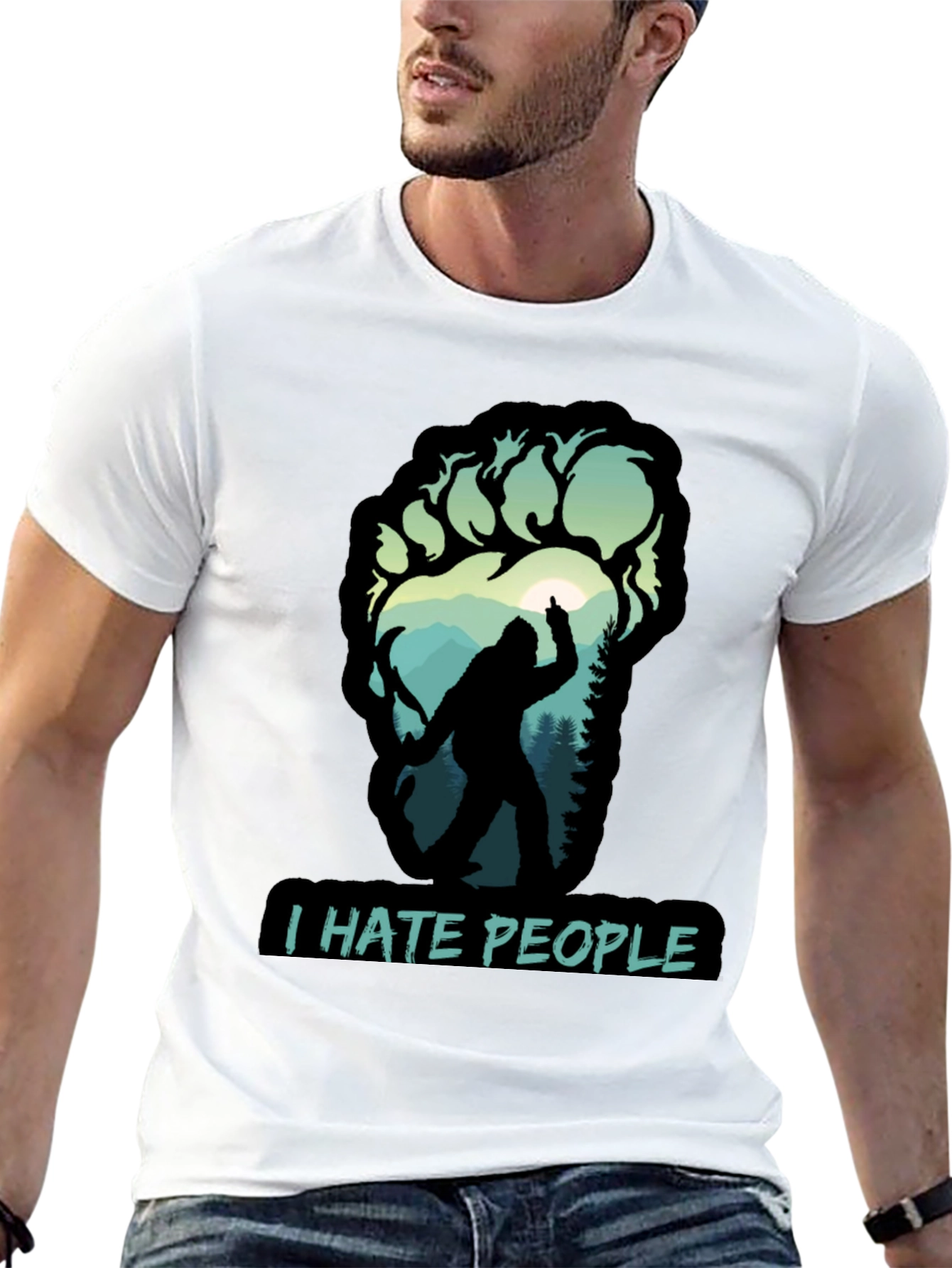 I Hate People Bigfoot T-Shirt
