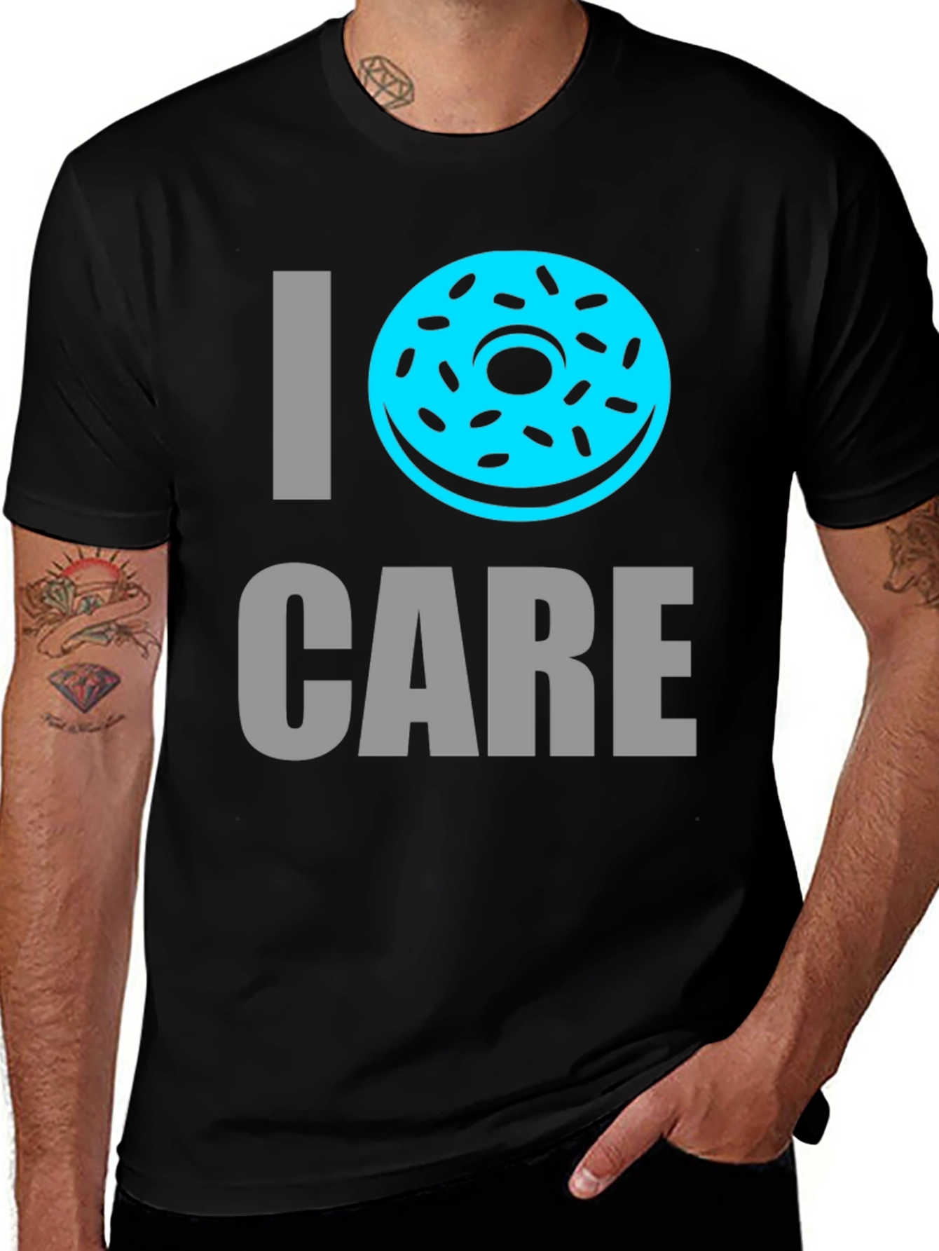 I Donut Care T-Shirt - Funny Novelty Tee