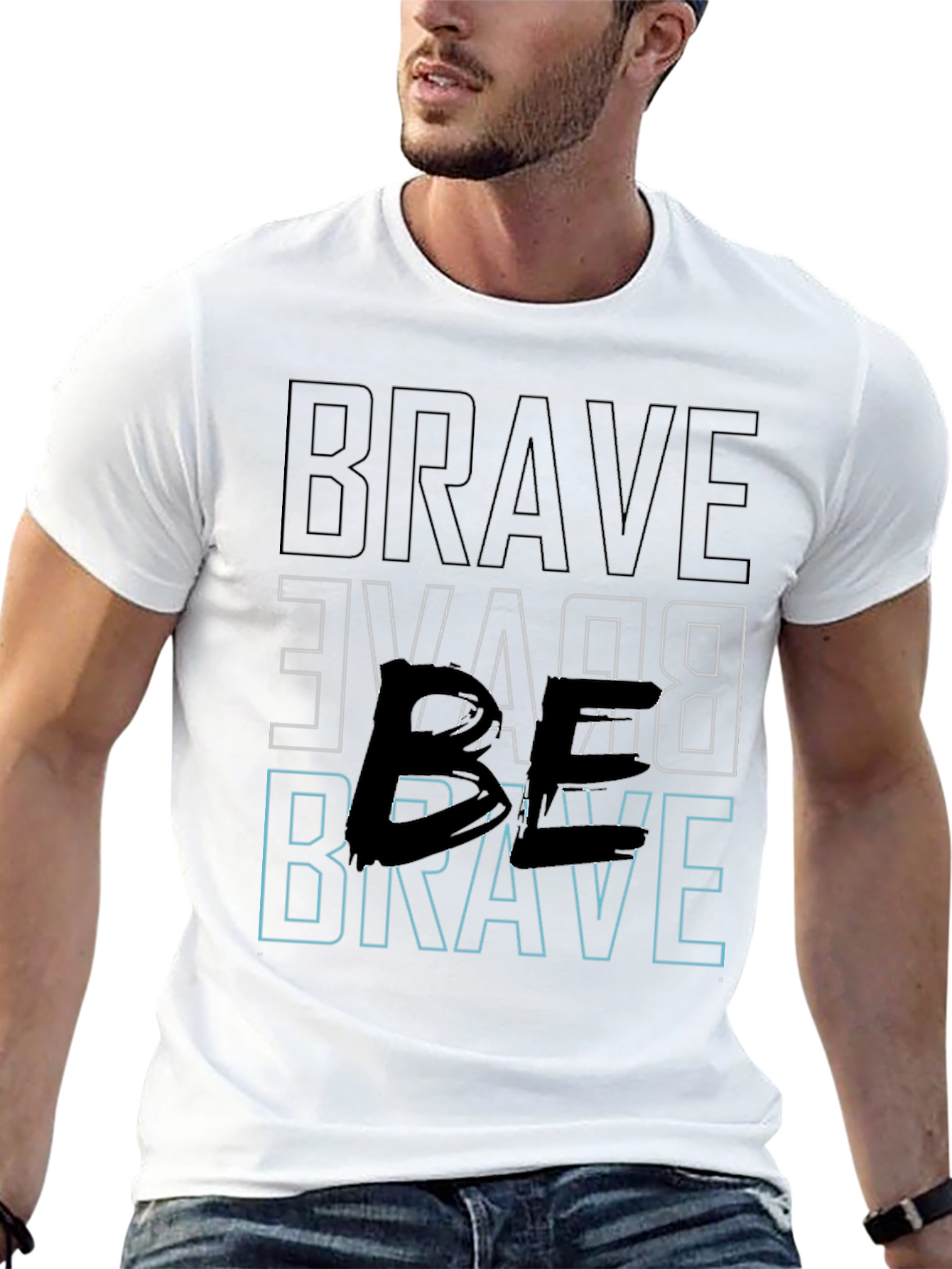 Brave Graphic Tee - Bold Black Print