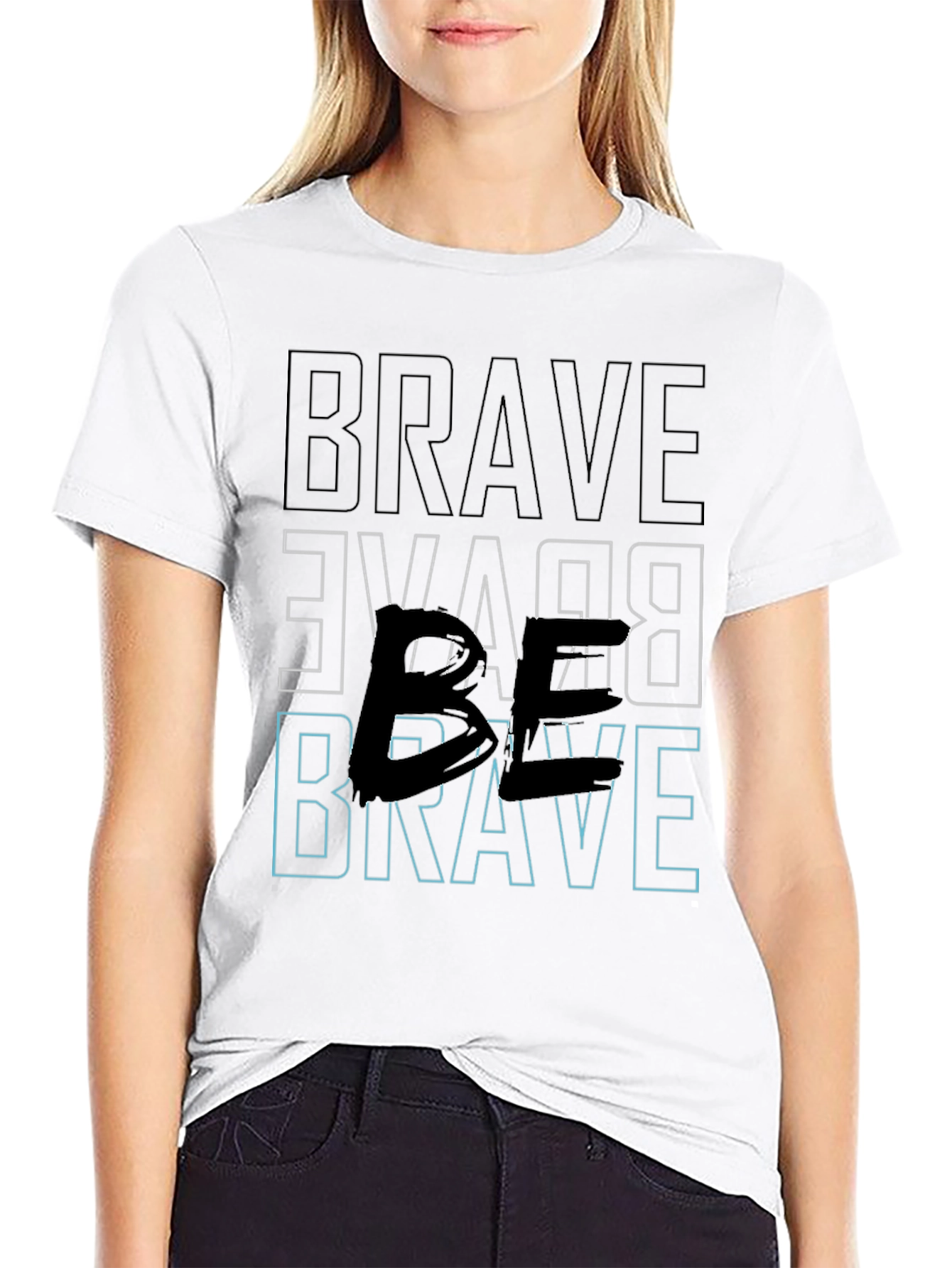 Brave Graphic Tee - Bold Black Print
