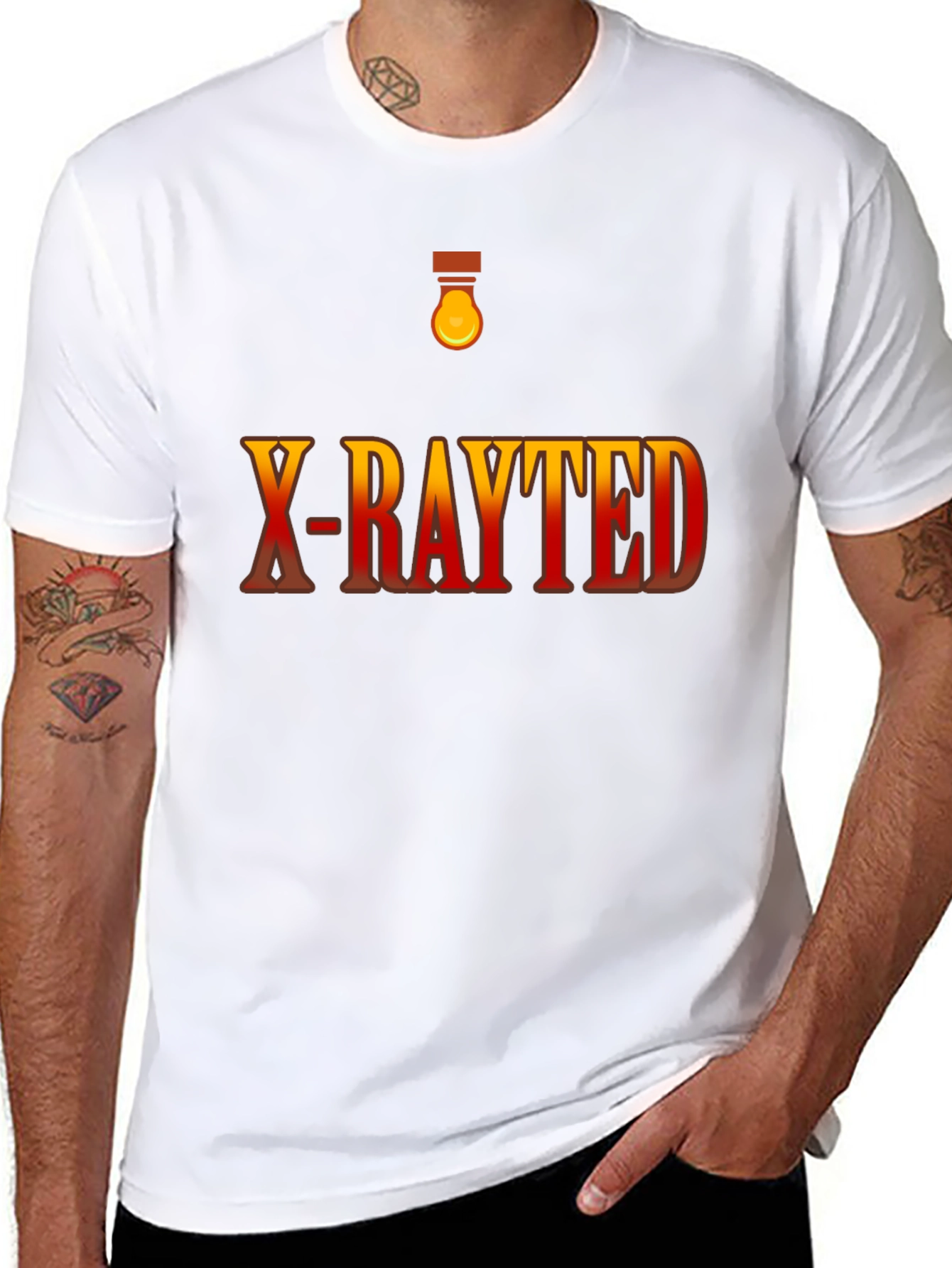 X-Rayted Black Graphic Tee Shirt