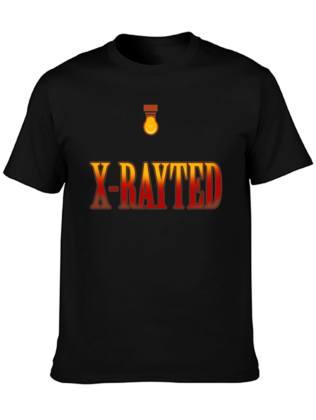 X-Rayted Black Graphic Tee Shirt