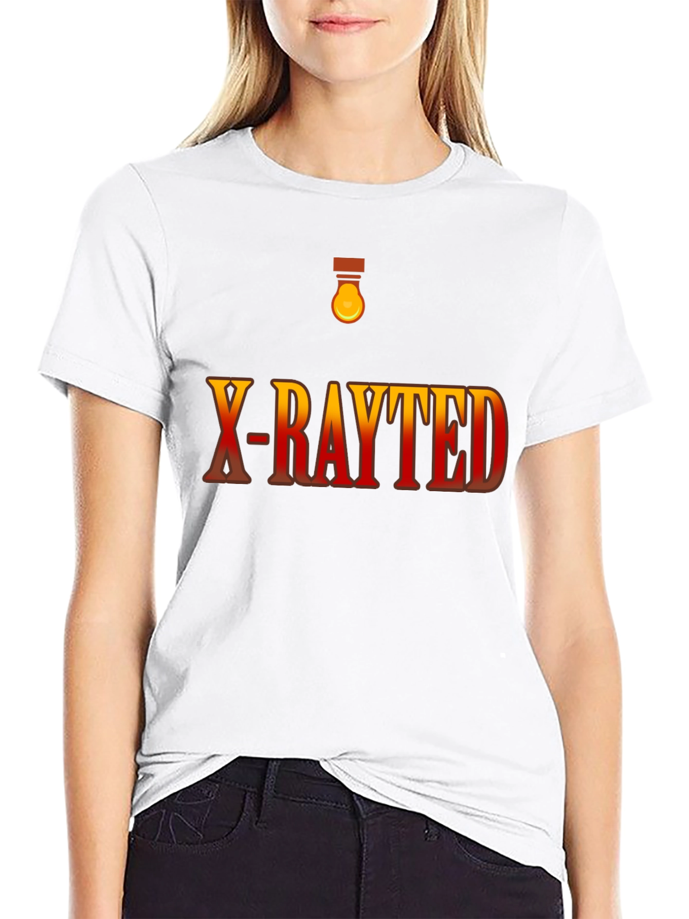 X-Rayted Black Graphic Tee Shirt