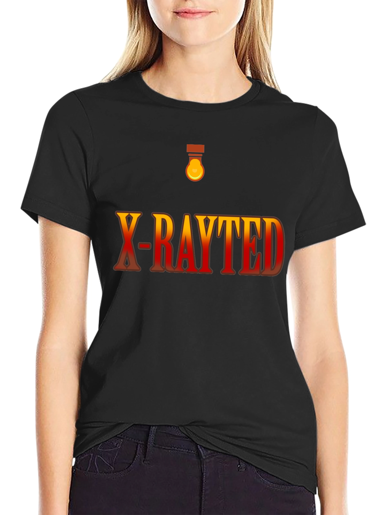 X-Rayted Black Graphic Tee Shirt