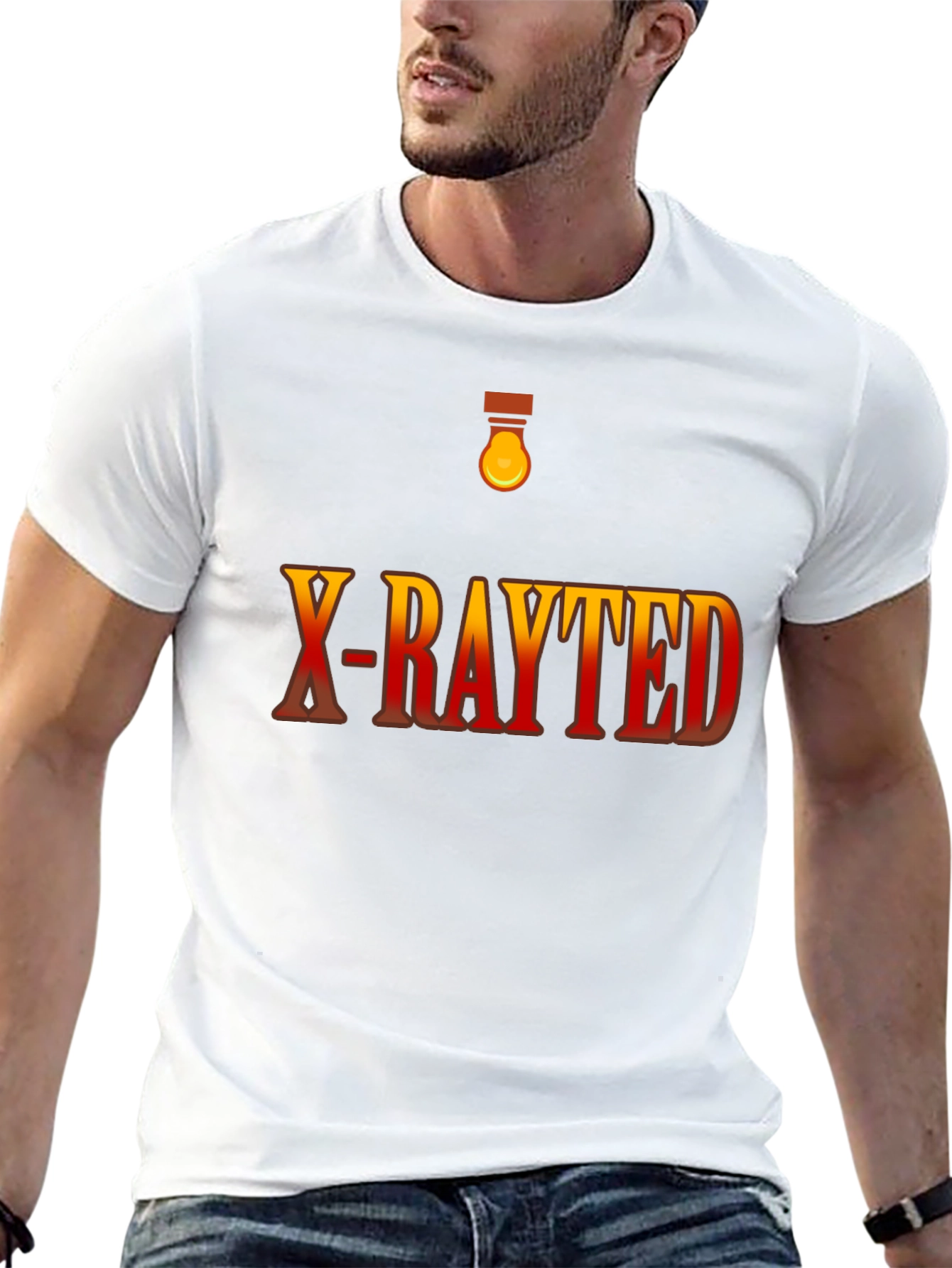 X-Rayted Black Graphic Tee Shirt