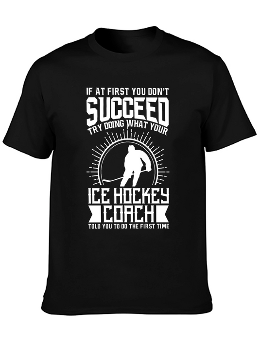 Ice Hockey Coach Graphic T-Shirt