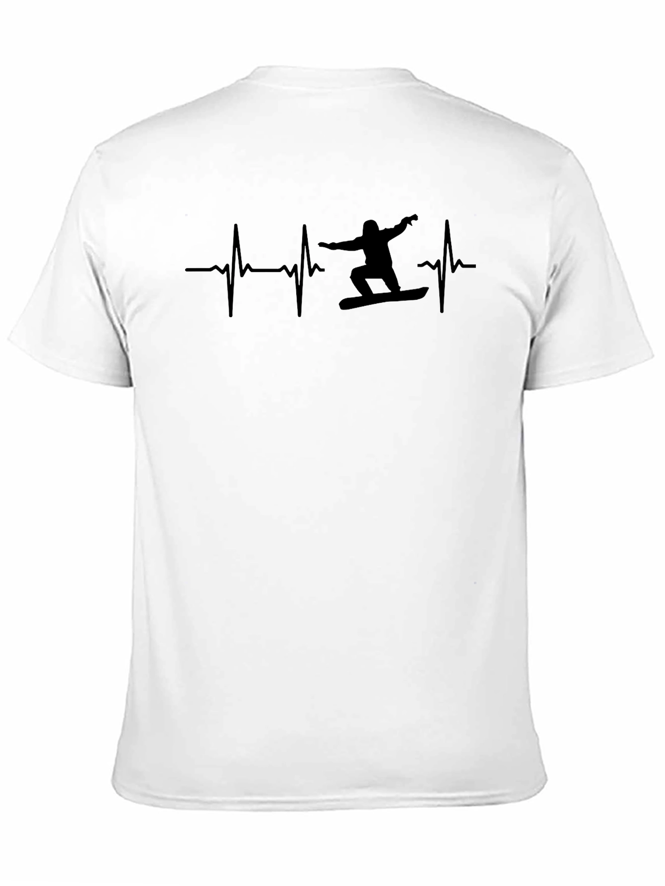 Snowboard Heartbeat Graphic Tee - Black T-Shirt