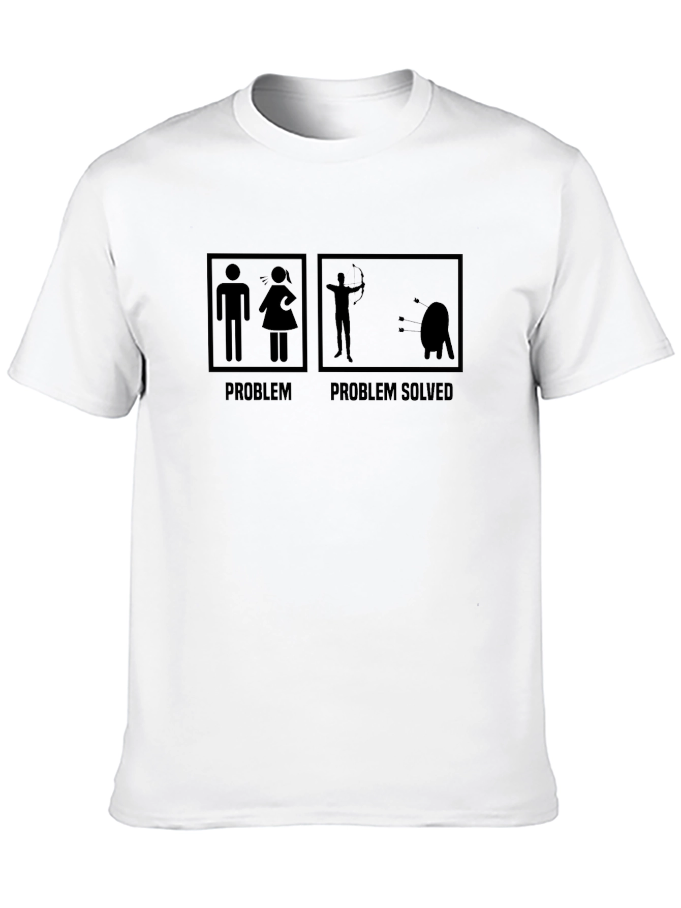 Humorous Problem Solved Graphic T-Shirt