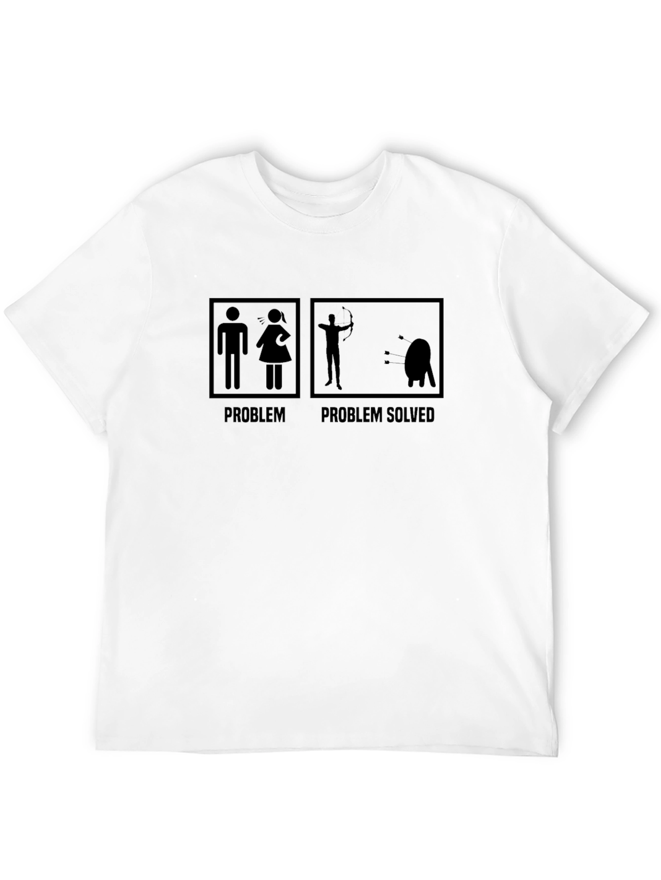 Humorous Problem Solved Graphic T-Shirt