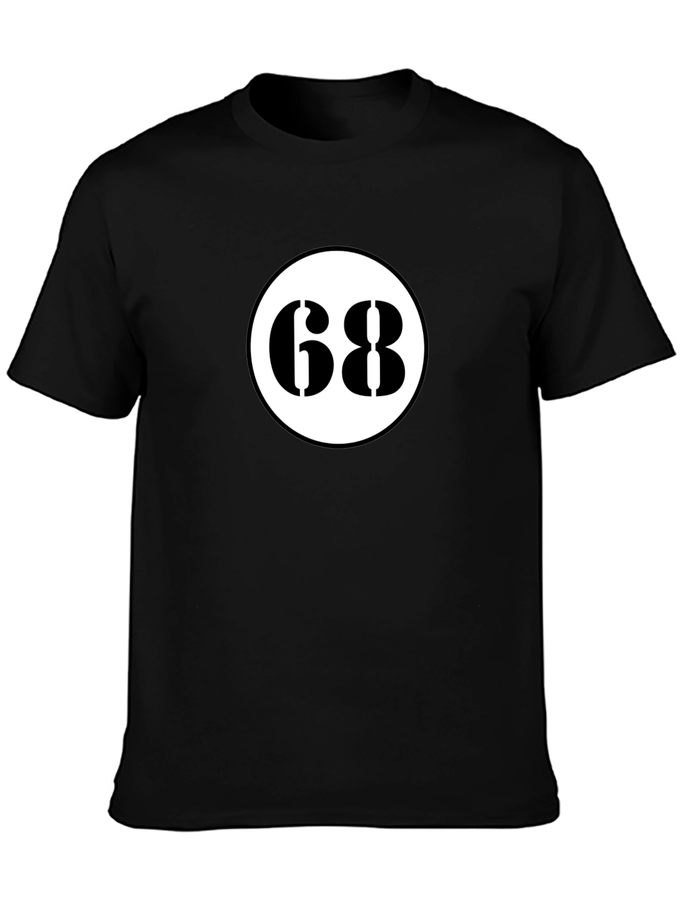 Retro 68 Racer Tee - Black Cotton Blend Shirt