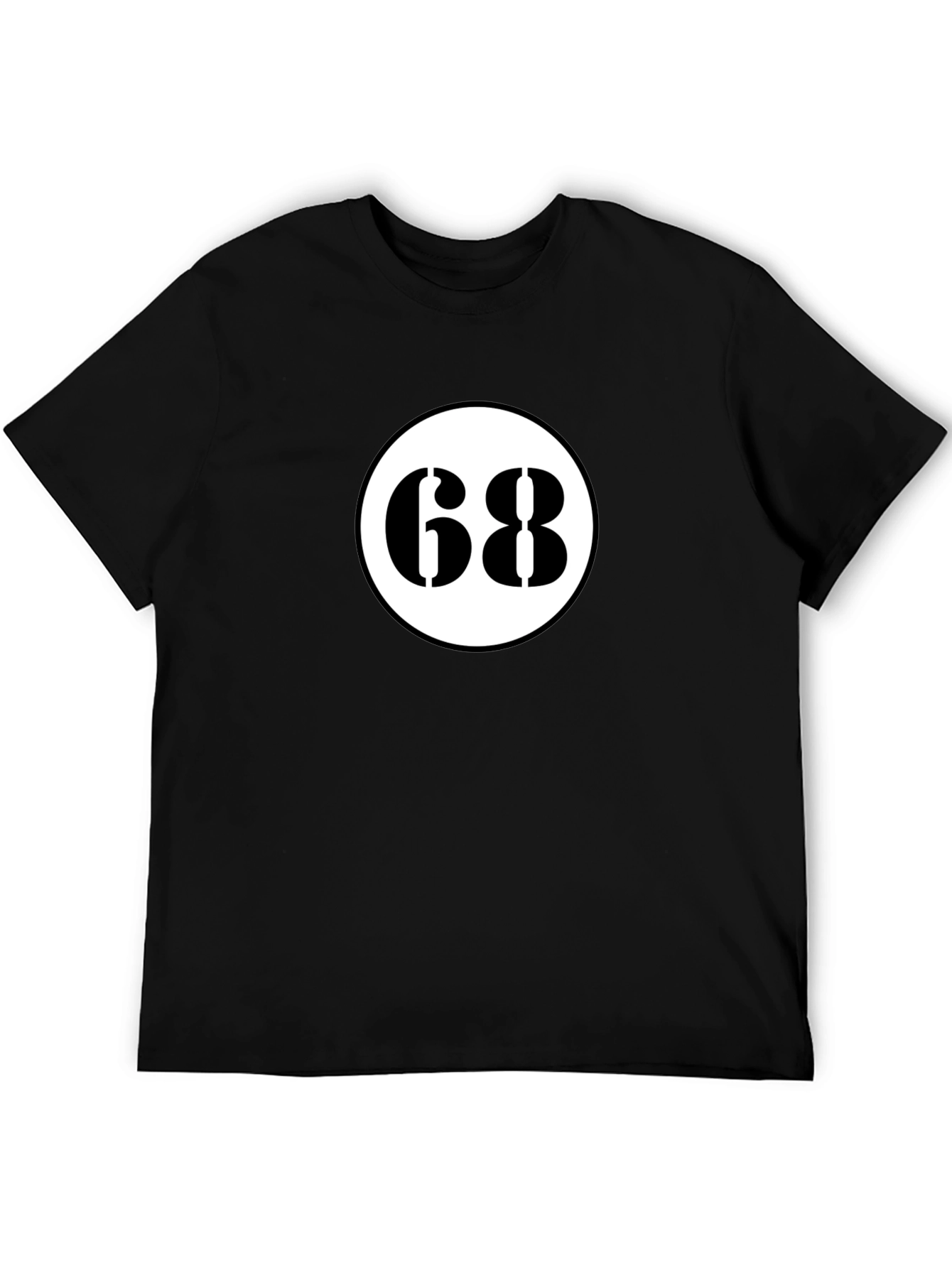 Retro 68 Racer Tee - Black Cotton Blend Shirt