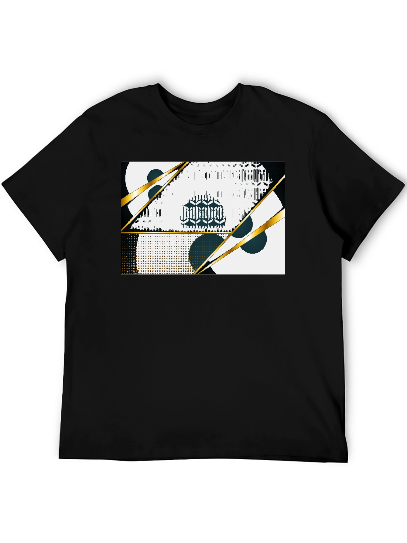 Abstract Graphic Black T-Shirt