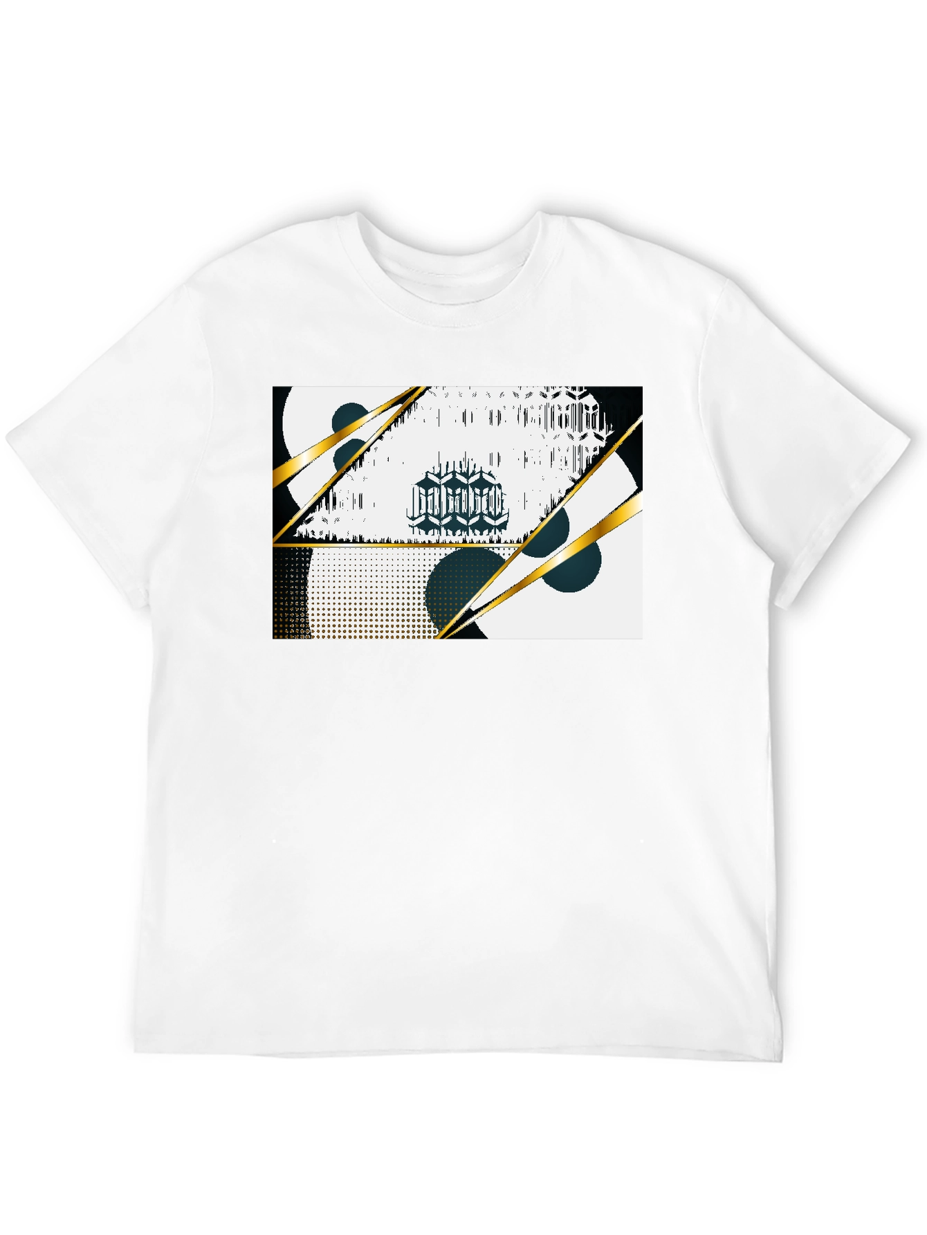 Abstract Graphic Black T-Shirt