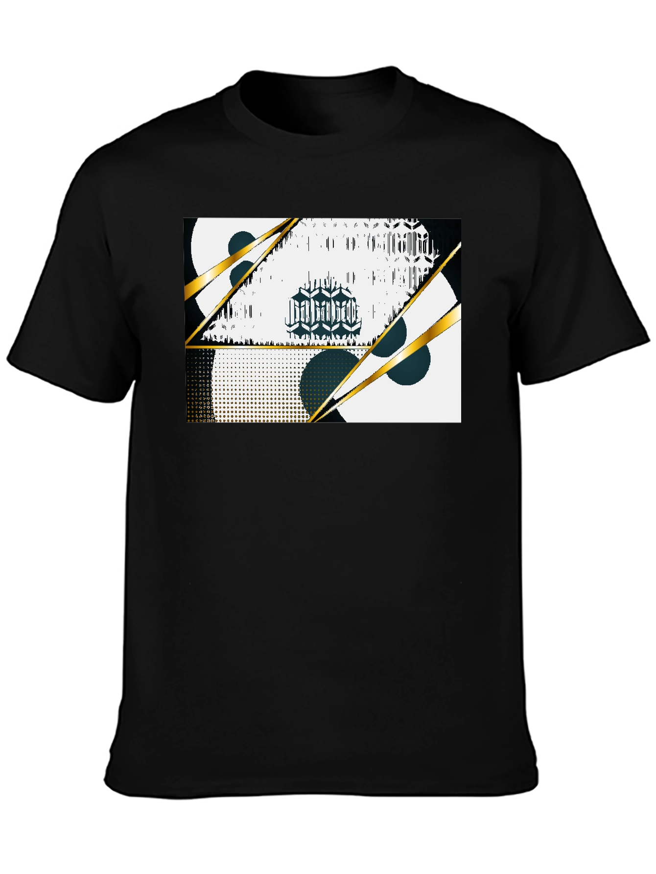 Abstract Graphic Black T-Shirt