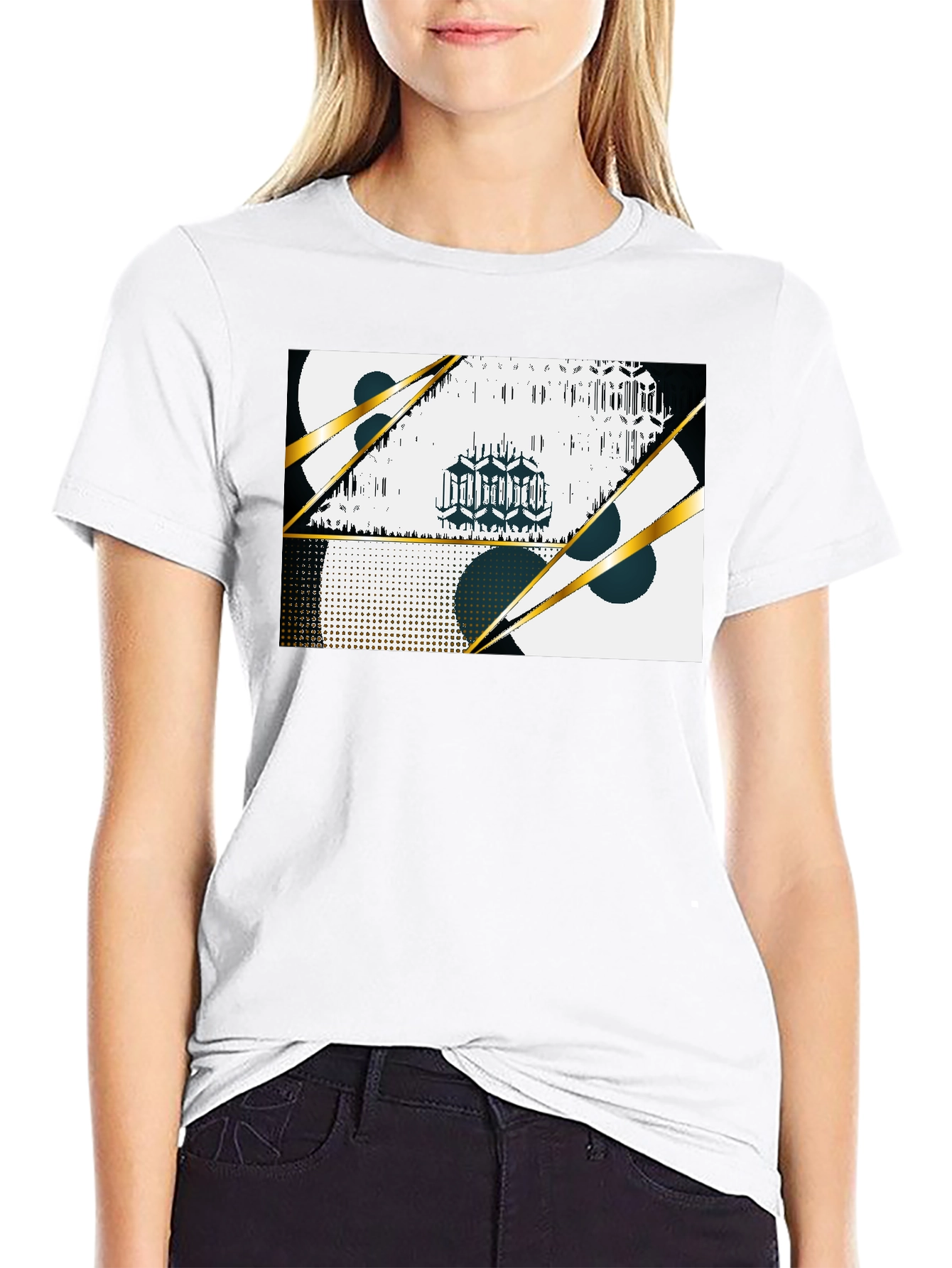 Abstract Graphic Black T-Shirt