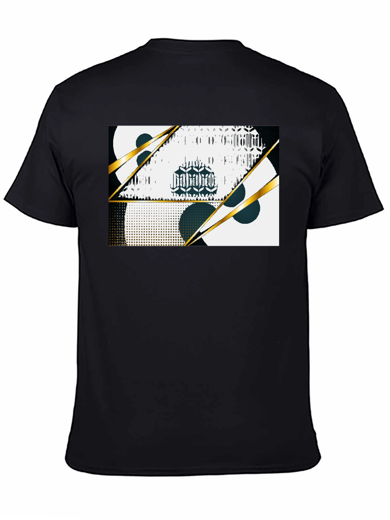 Abstract Graphic Black T-Shirt