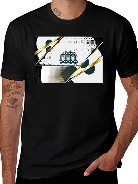 Abstract Graphic Black T-Shirt