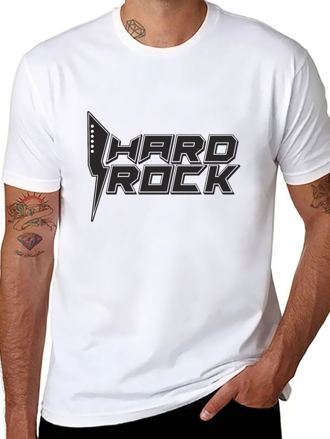 Hard Rock Graphic T-Shirt - Black Cotton Tee
