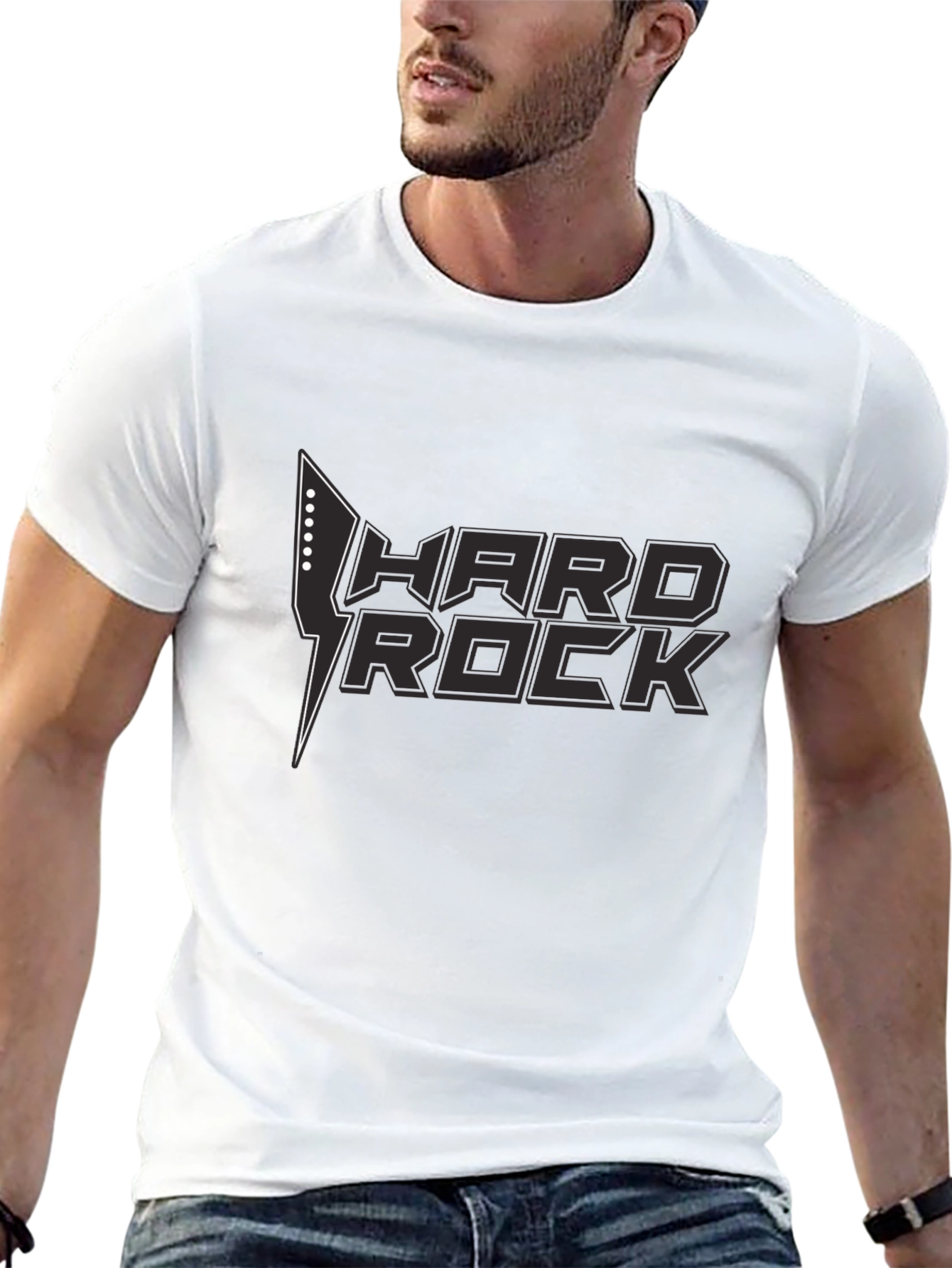 Hard Rock Graphic T-Shirt - Black Cotton Tee