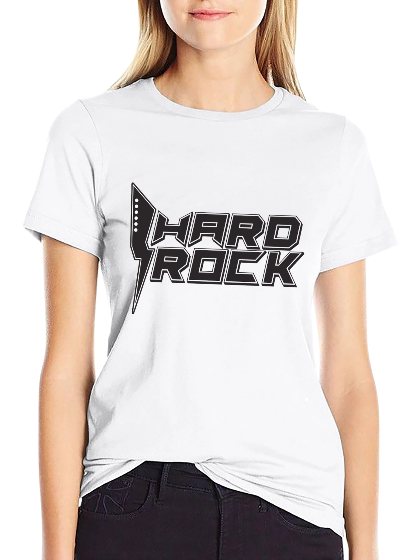 Hard Rock Graphic T-Shirt - Black Cotton Tee