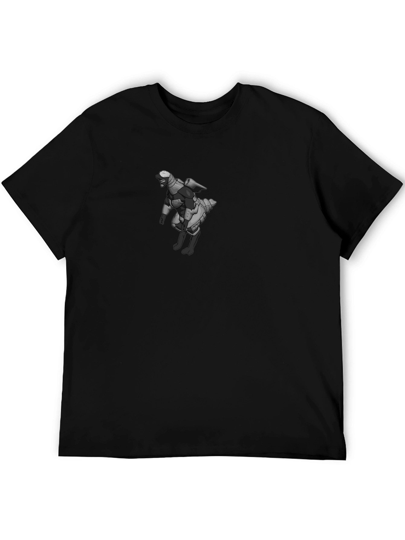 Sci-Fi Robot Graphic Black T-Shirt