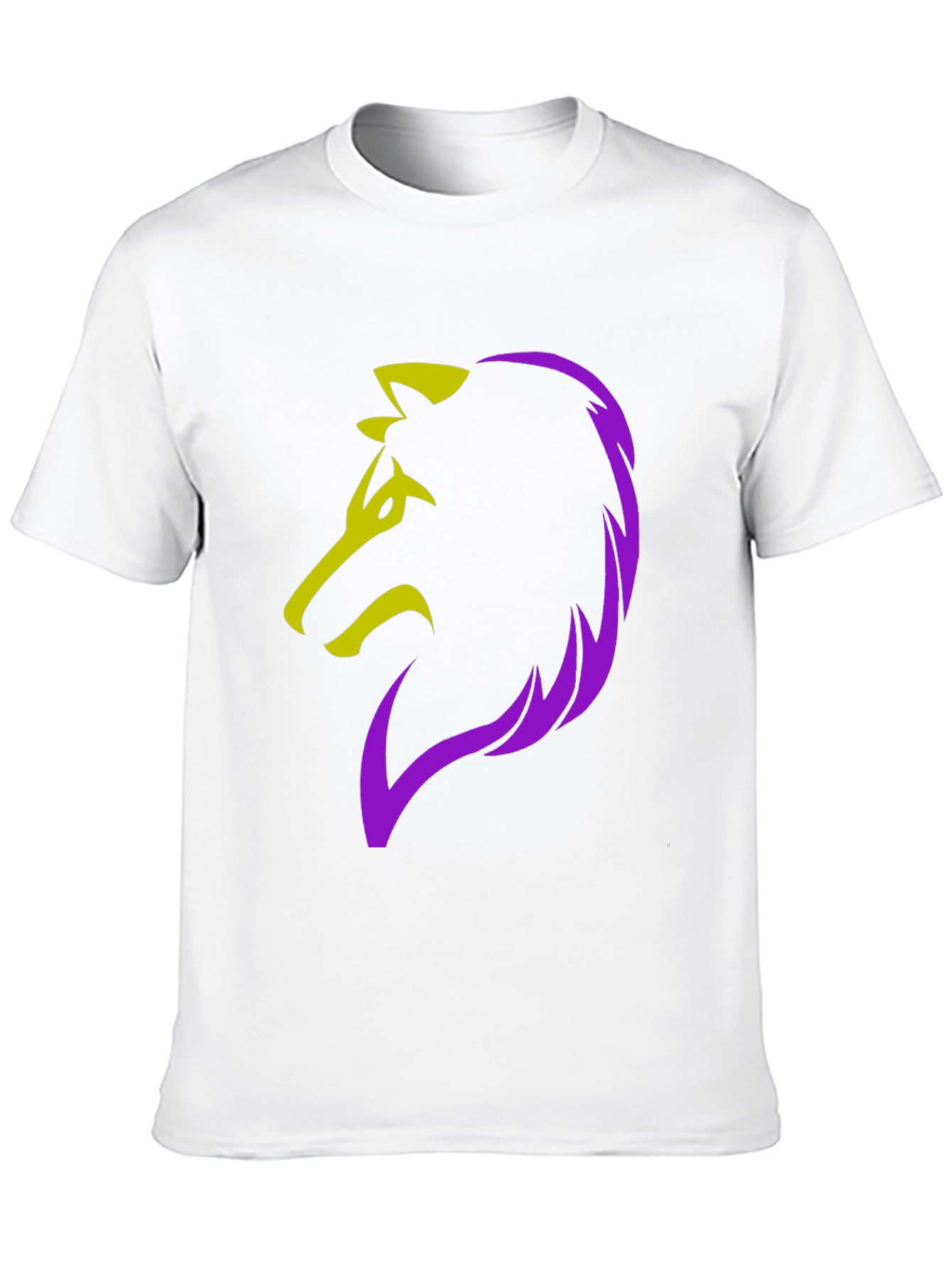Bold Wolf Graphic Tee - Black Cotton Blend