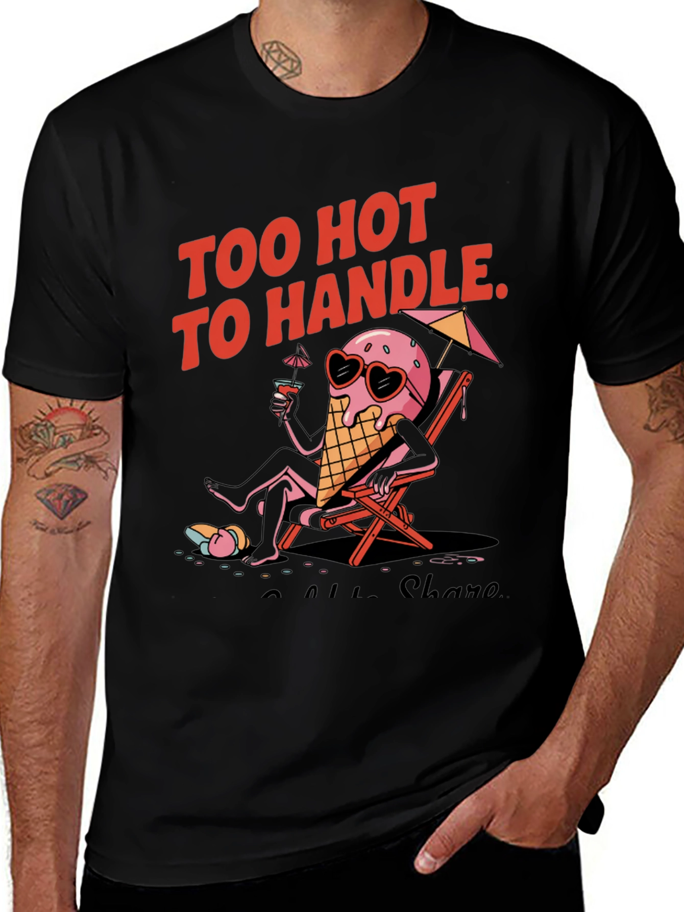 Too Hot to Handle Ice Cream Graphic Tee