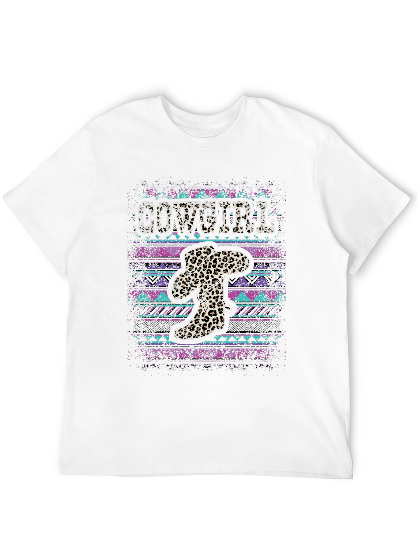 Cowgirl Leopard Print Graphic Tee