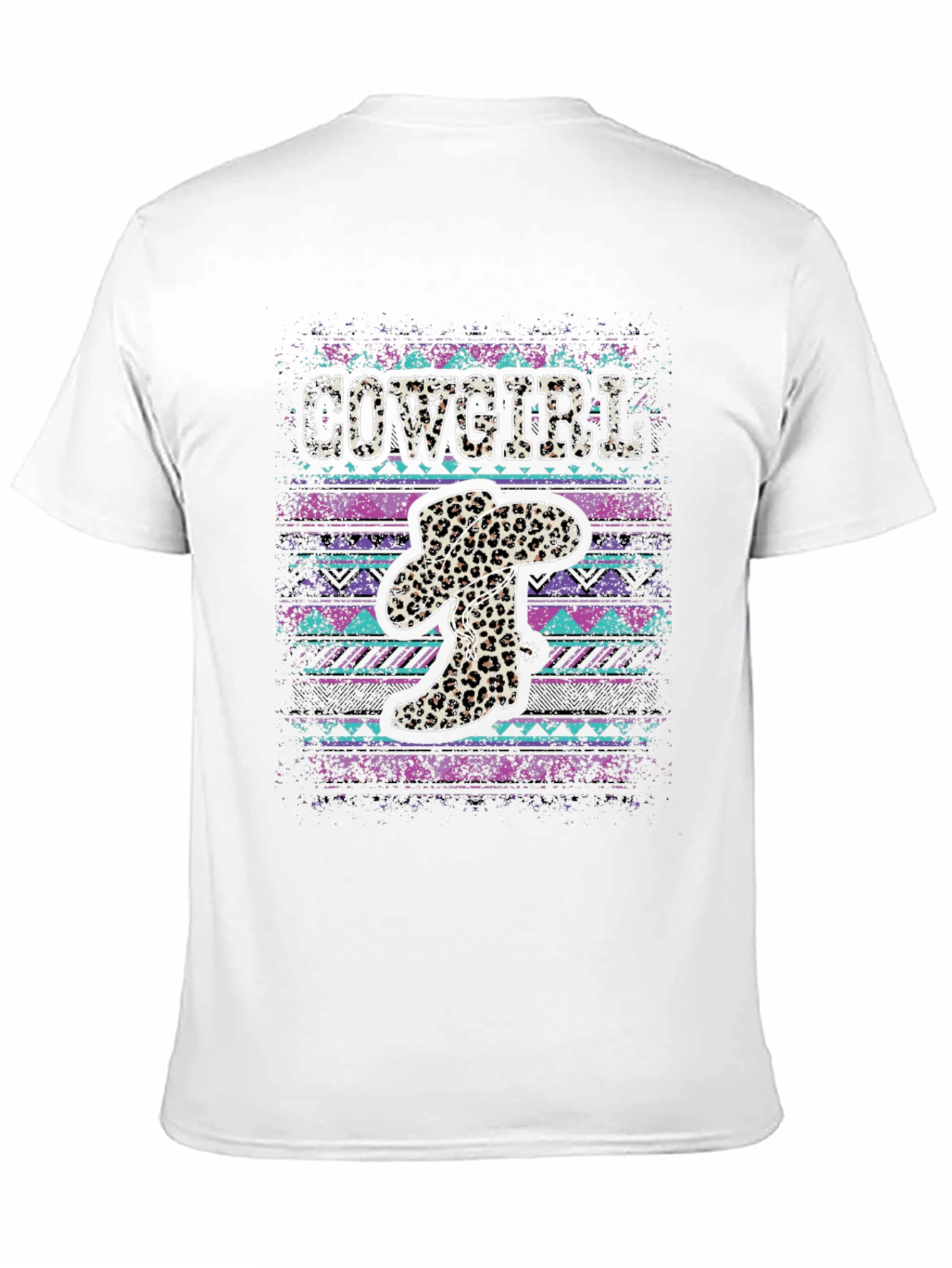Cowgirl Leopard Print Graphic Tee
