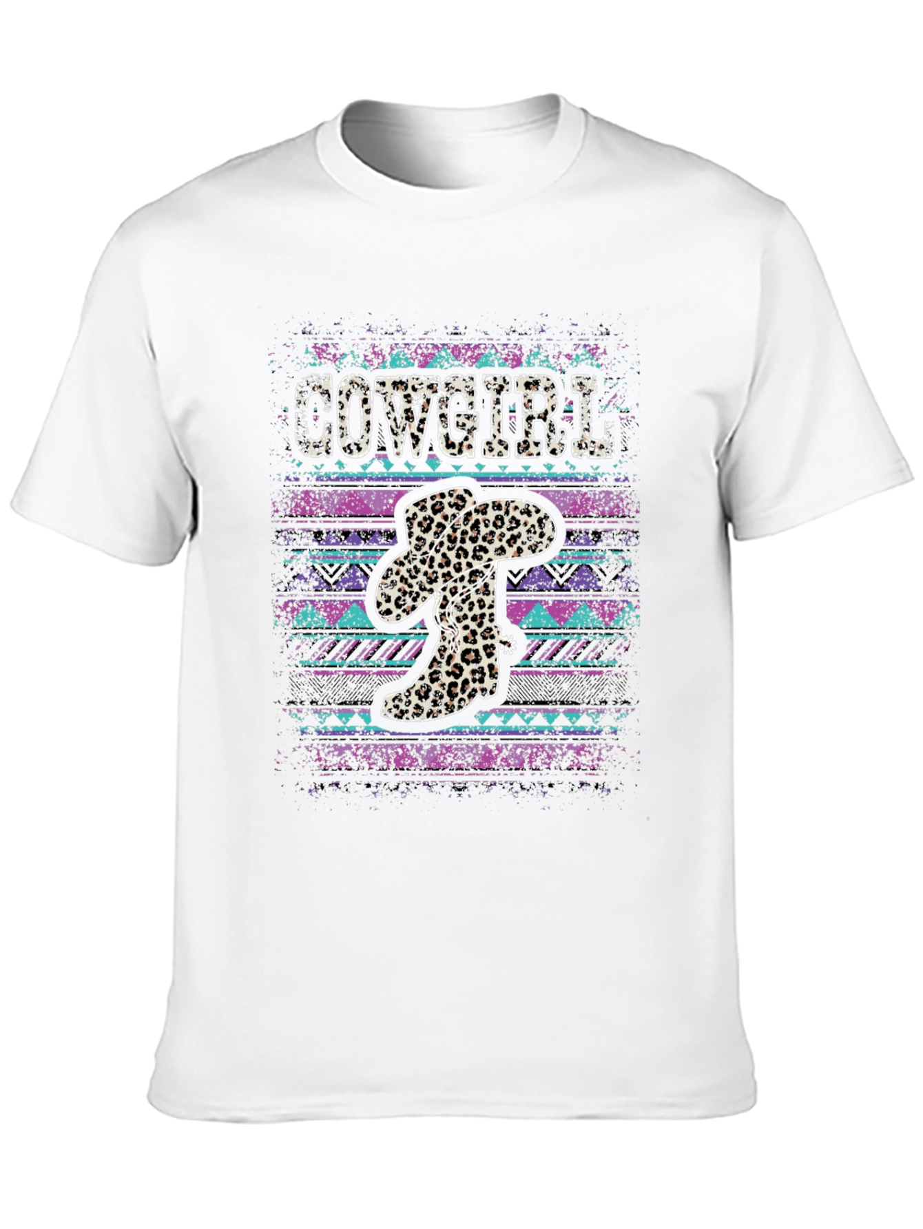 Cowgirl Leopard Print Graphic Tee