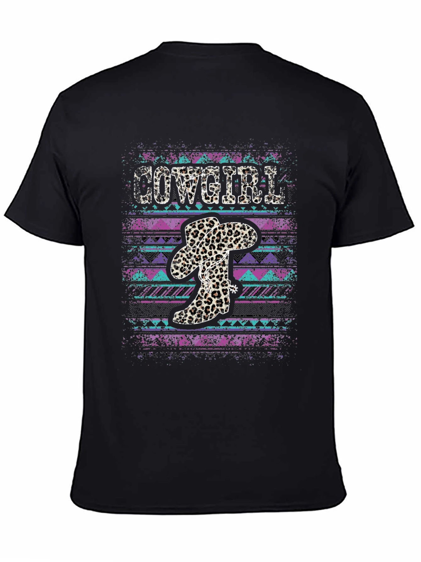 Cowgirl Leopard Print Graphic Tee