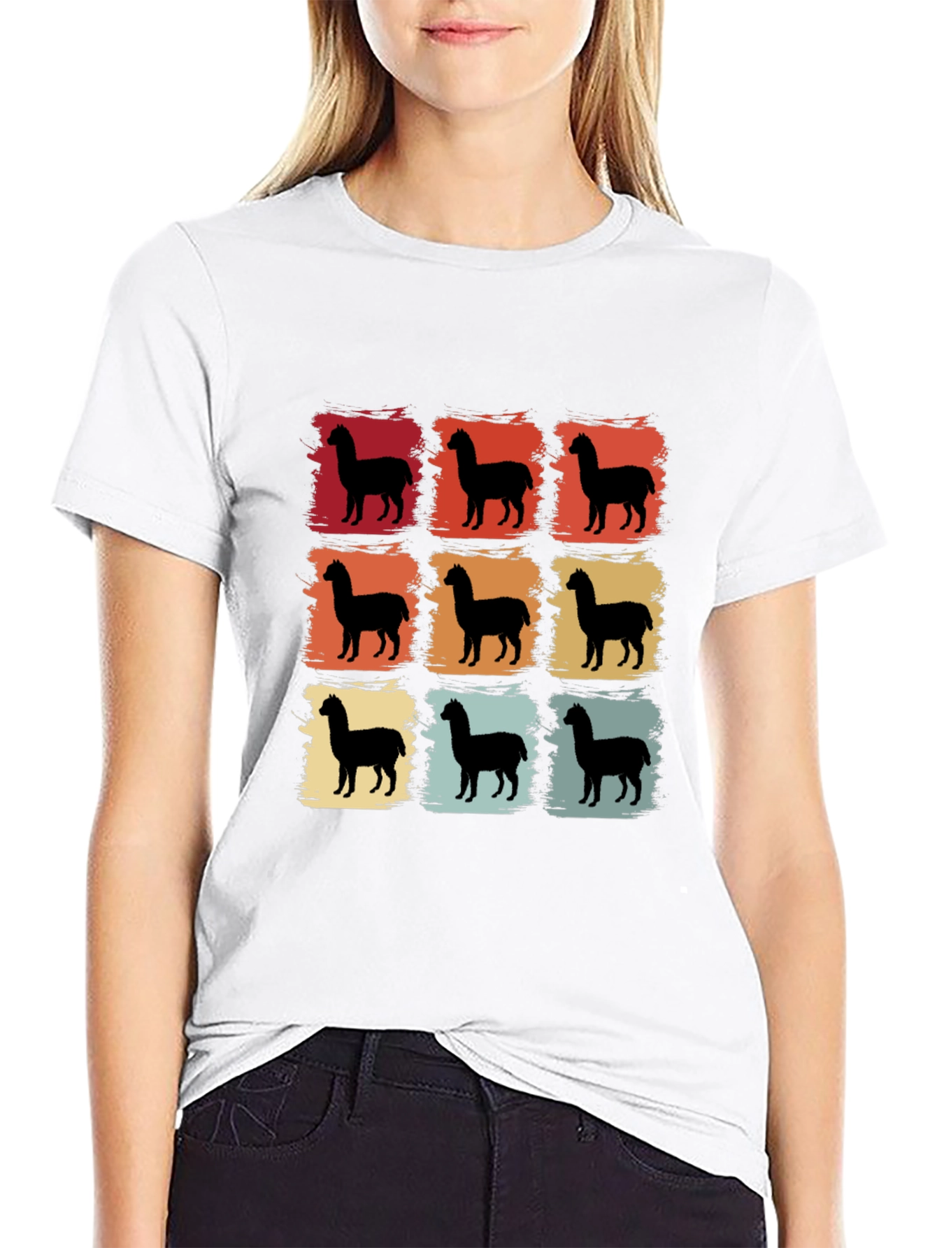 Retro Alpaca T-Shirt - Graphic Tee for Men
