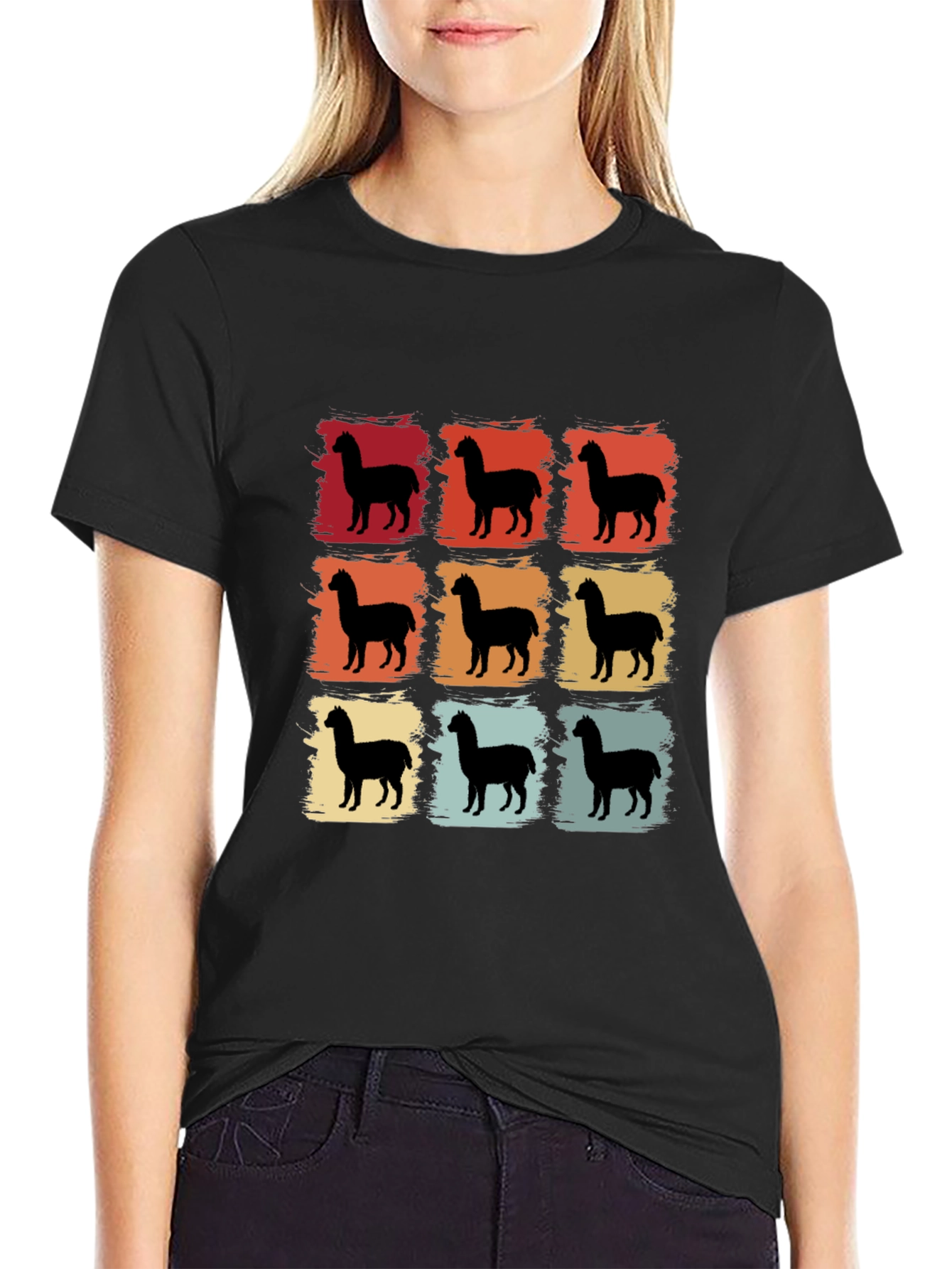 Retro Alpaca T-Shirt - Graphic Tee for Men