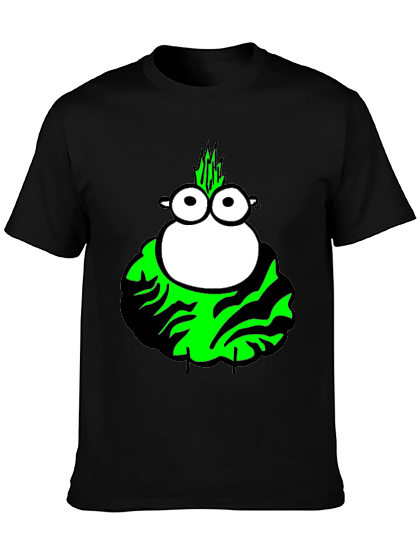 Funky Cartoon Character Black T-Shirt