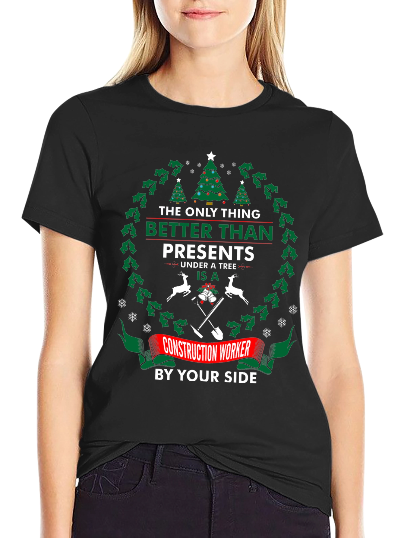 Construction Worker Christmas T-Shirt