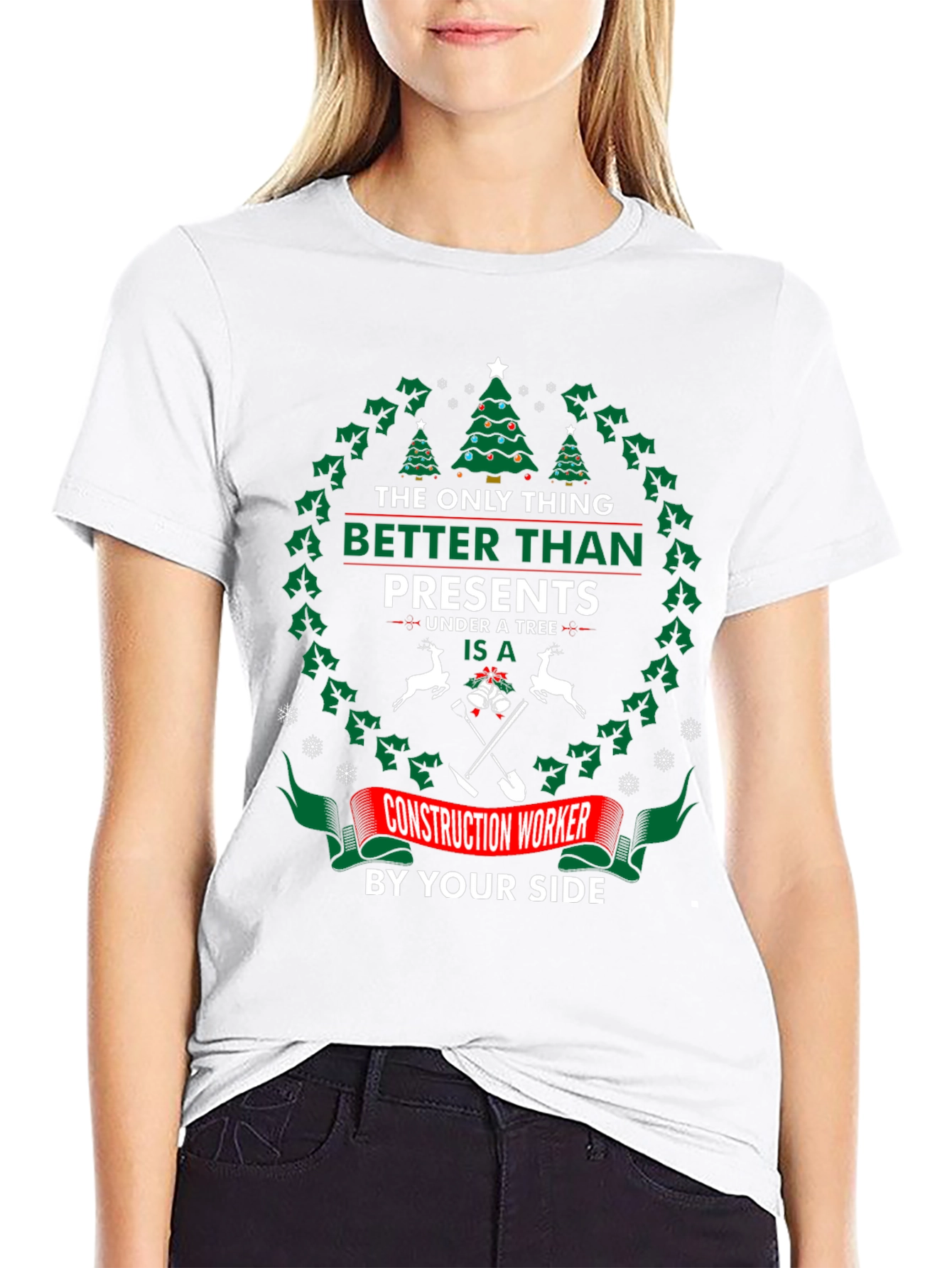 Construction Worker Christmas T-Shirt