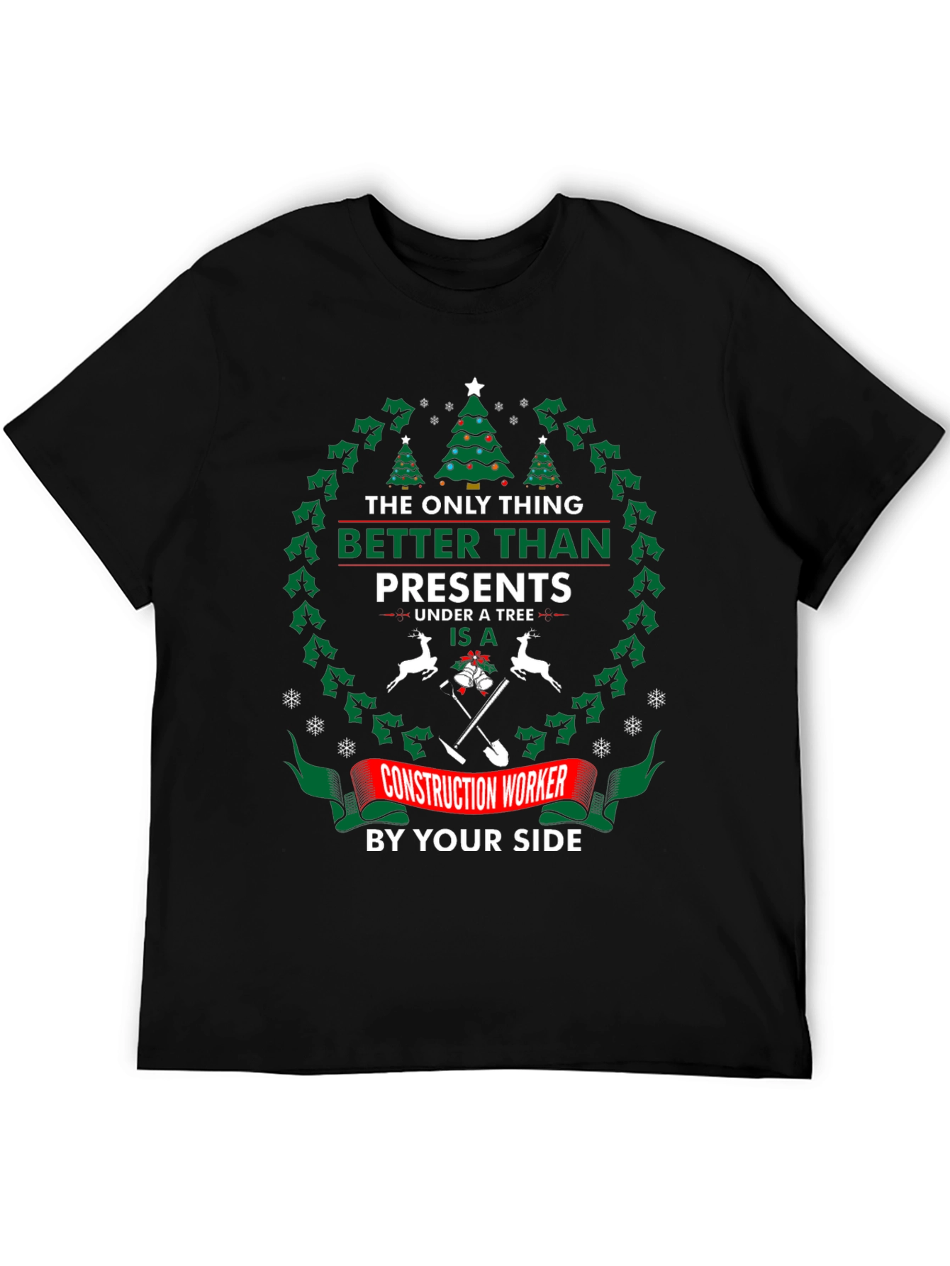 Construction Worker Christmas T-Shirt