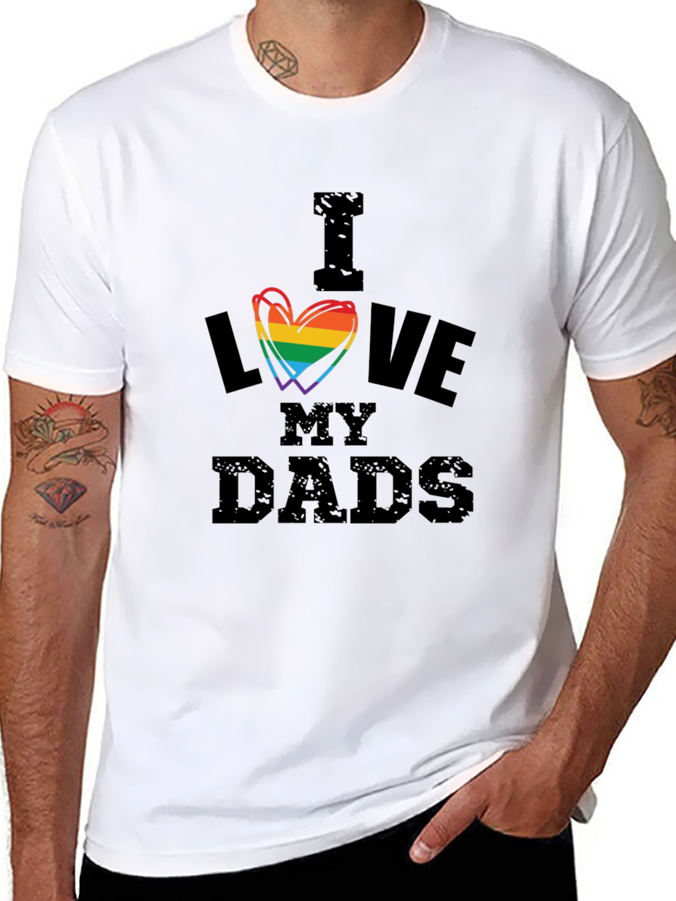 I Love My Dads LGBT Pride T-Shirt