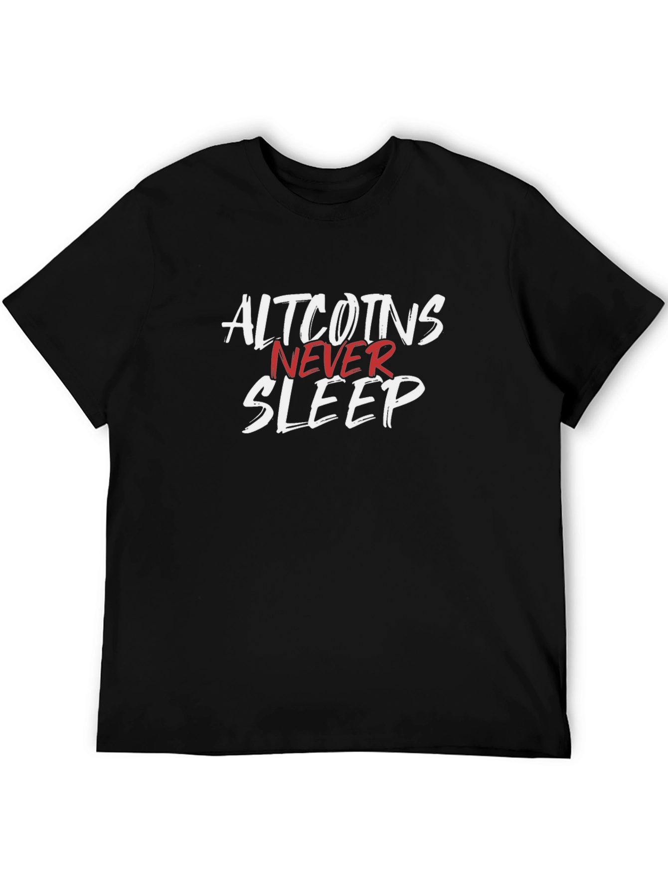 Altcoins Never Sleep Graphic Tee - Crypto Trader T-Shirt