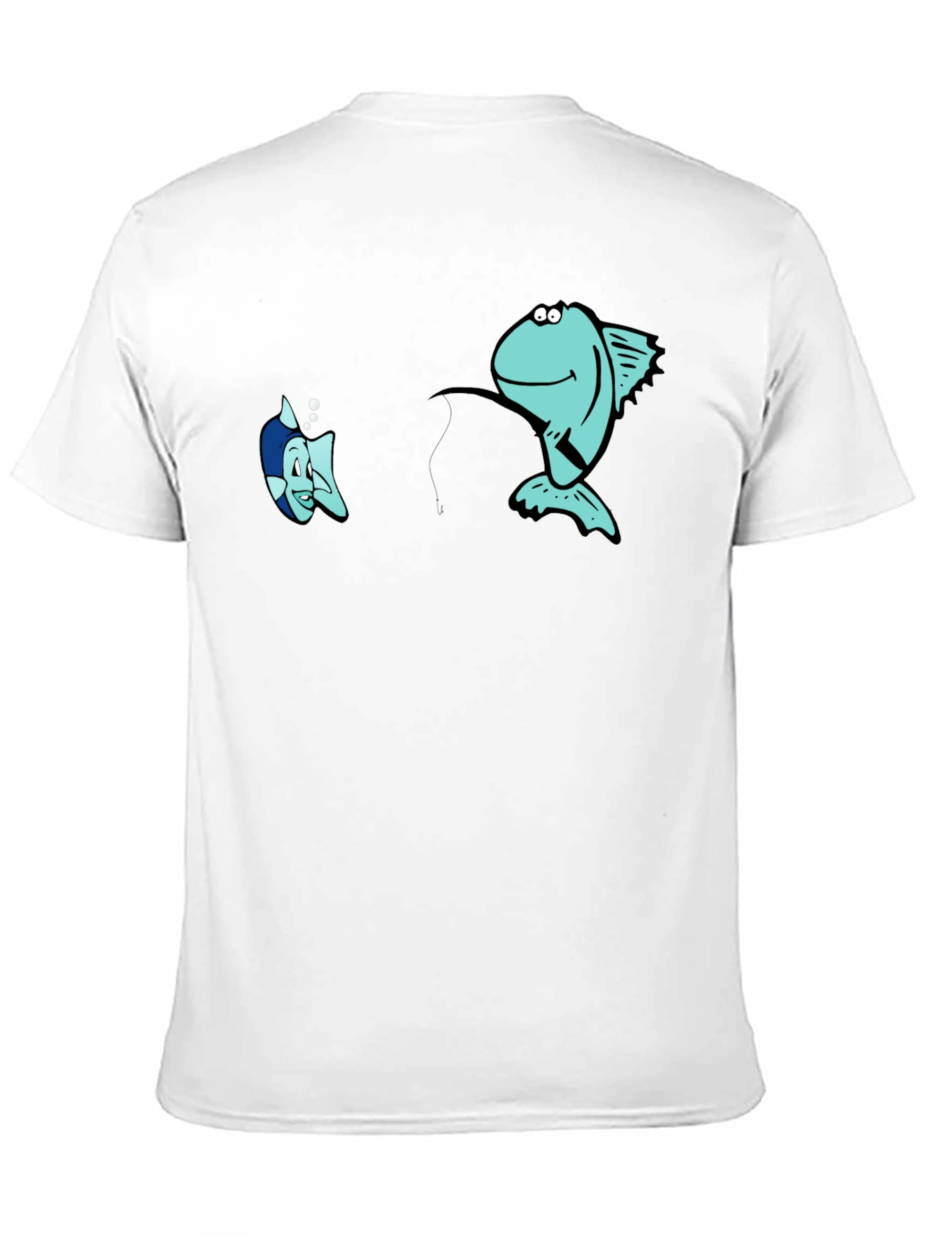 Funny Fishing Graphic Black T-Shirt